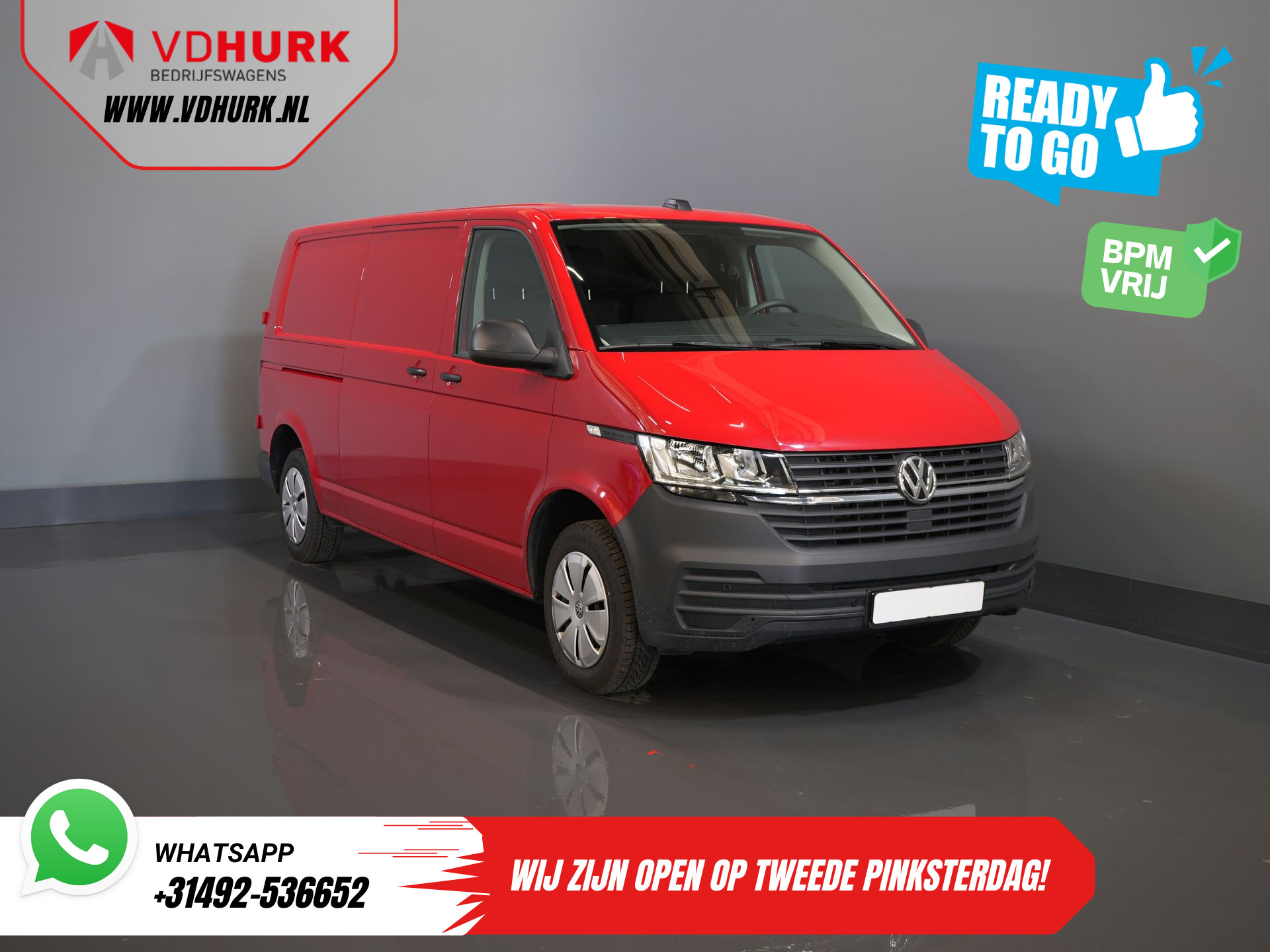 Volkswagen Transporter 2.0 TDI L2 BPM VRIJ! Standkachel/ Stoelverw./ Carplay/ Cruise/ PDC/ Trekhaak