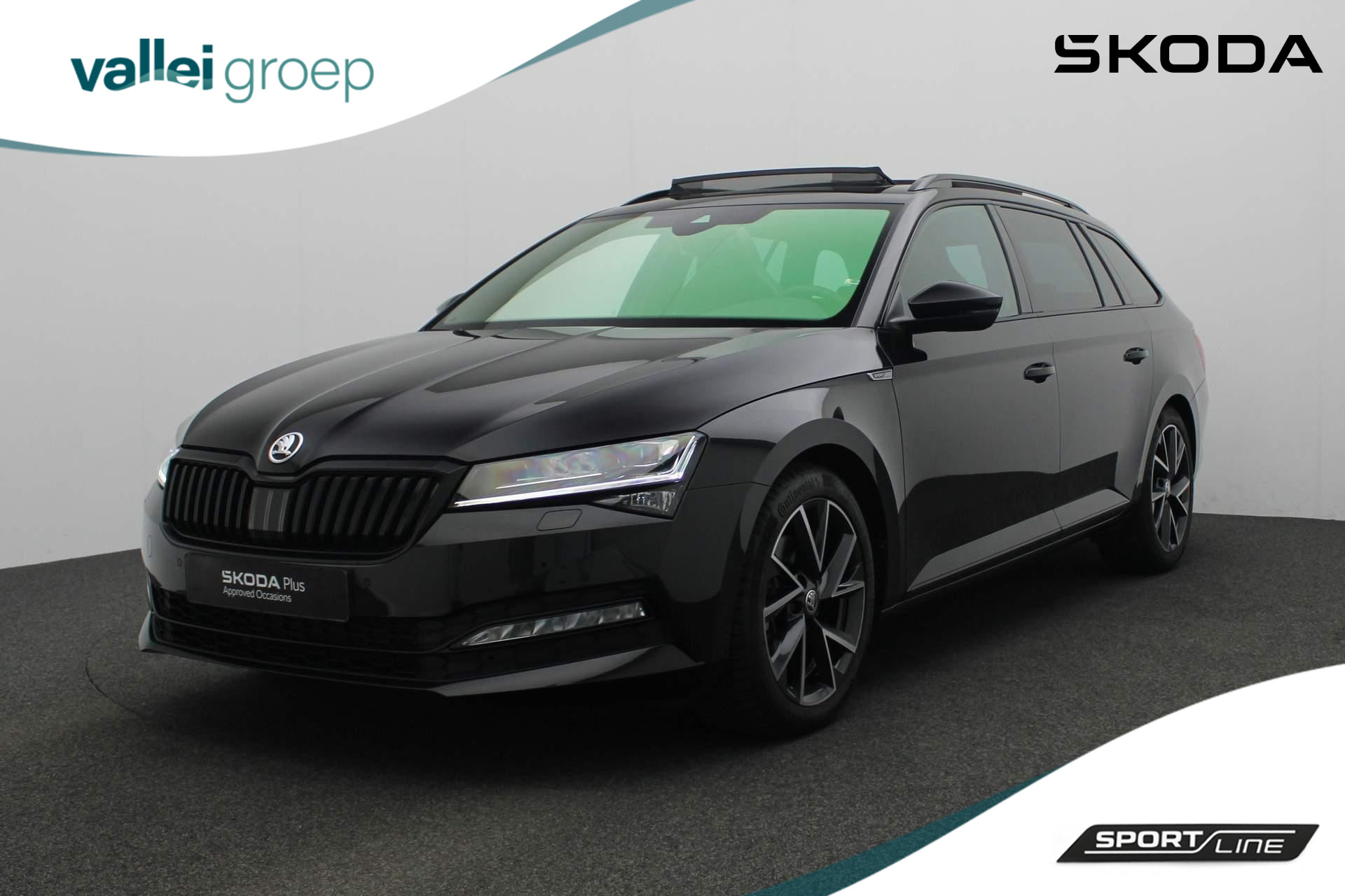 Škoda Superb Combi 1.5 TSI 150PK DSG ACT Sportline Business | Pano | Matrix LED | Navi Columbus | Leder/alcantara | Geheugenstoel | Camera | Stuur-/stoelverwarming