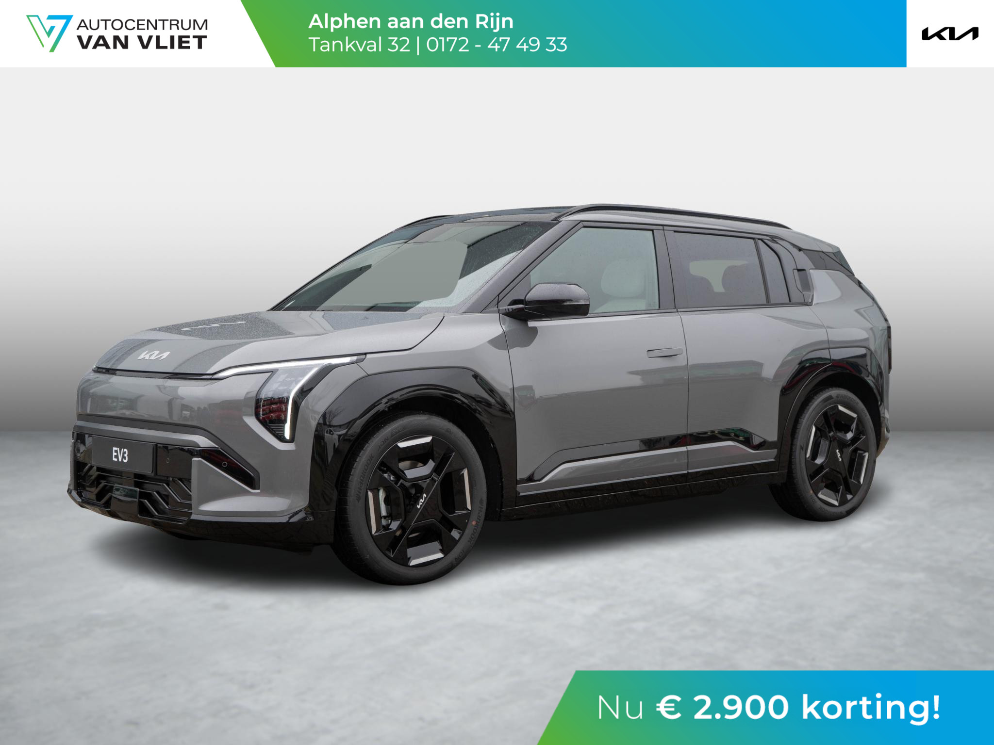 Kia EV3 GT-Line 81.4 kWh ANWB Private Lease v.a 624,-€ | OP VOORRAAD SNEL RIJDEN | Schuif kantel dak | Navigatie | Stoel en stuur verwarming |
