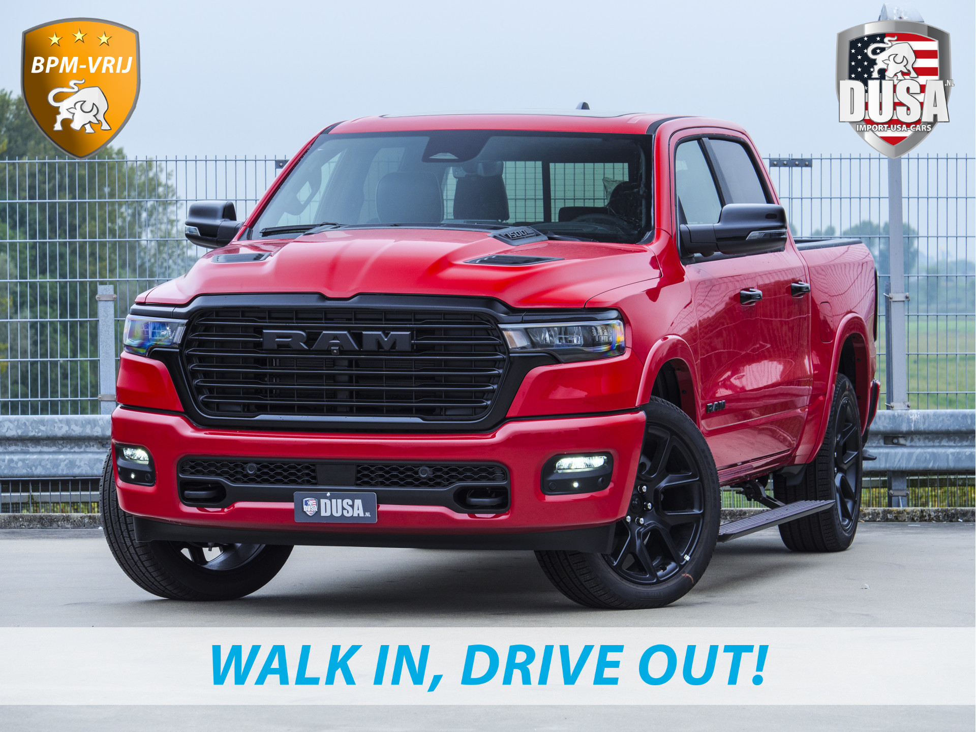 Dodge Ram 1500 | Laramie | Premium Night | 3.0L I6 Hurricane | Crew Cab | 4X4 | Panorama | LPG | 14,4-inch Touchscreen | Passenger Display | INCL BPM-VOORDEEL Getoonde accessoires zijn verkrijgbaar tegen meerprijs