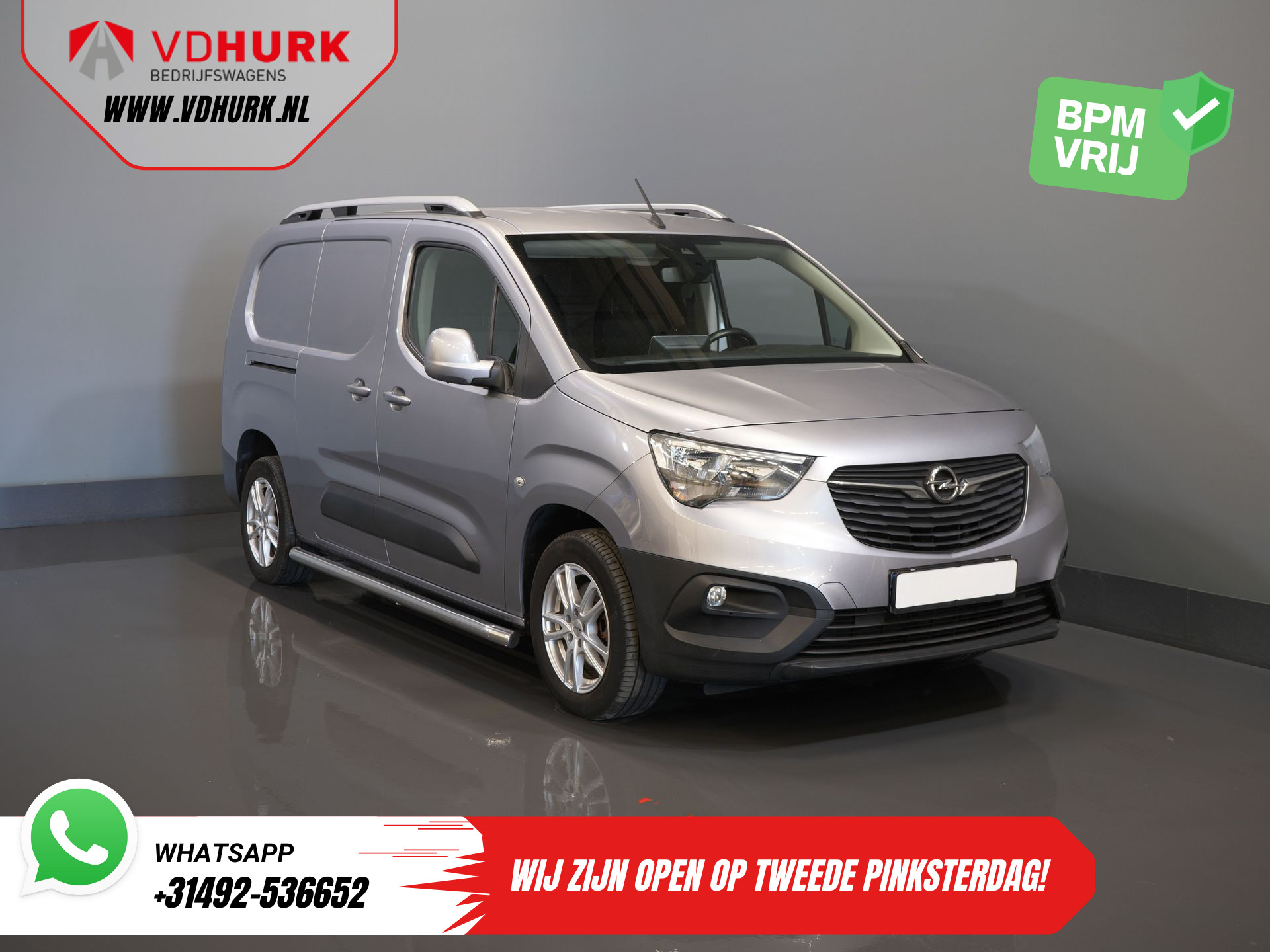 Opel Combo 1.5D 130 pk Aut. L2 BPM VRIJ! Carplay/ Sidebars/ Roofrails/ LMV/ Cruise/ PDC/ Trekhaak