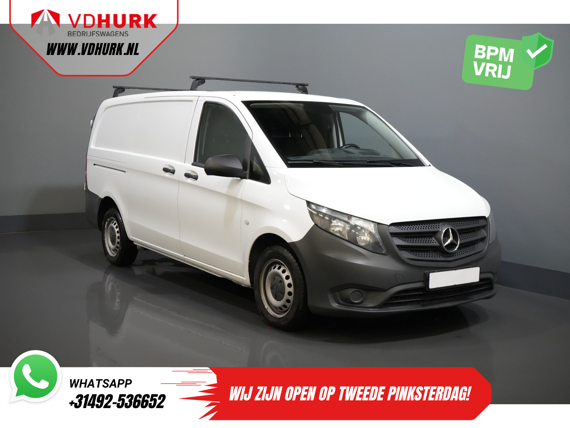 Mercedes-Benz Vito 116 CDI Aut. L2 RWD BPM VRIJ! Standkachel/ Navi/ Stoelverw./ Carplay/ Camera/ Cruise/ Trekhaak/ Airco