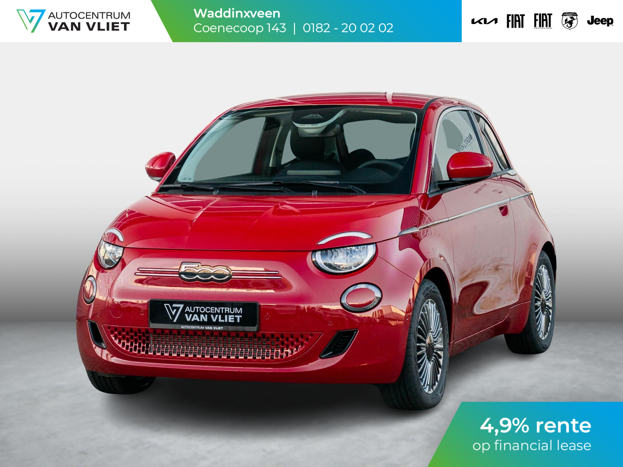 Fiat 500e 42 kWh | Pack Comfort | Pack Style | Rosso Passione |