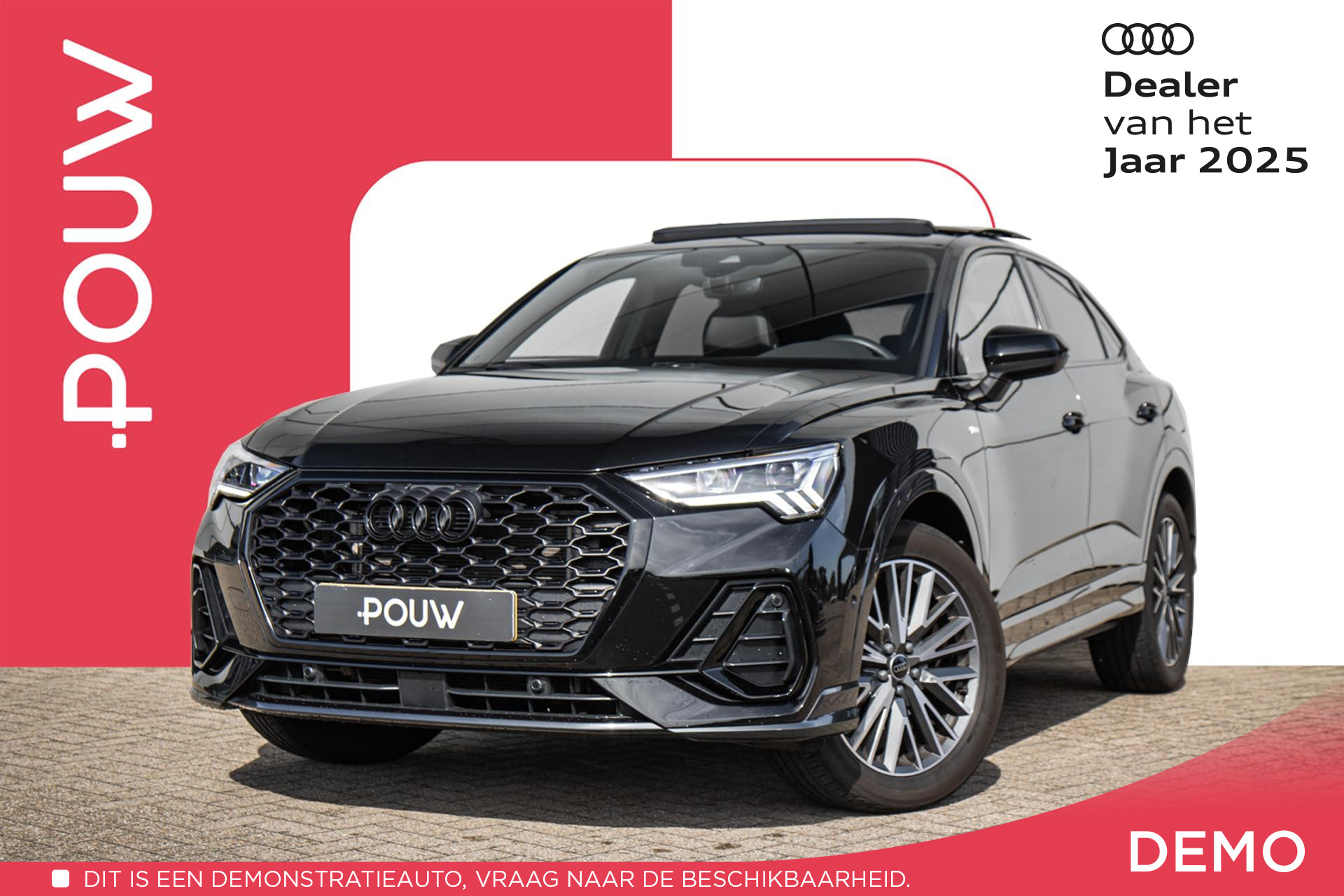 Audi Q3 Sportback 35 TFSI 150pk S-tronic S Edition Competition | Panoramadak | 19" LM Velgen | Adaptive Cruise | Apple Carplay/ Android Auto