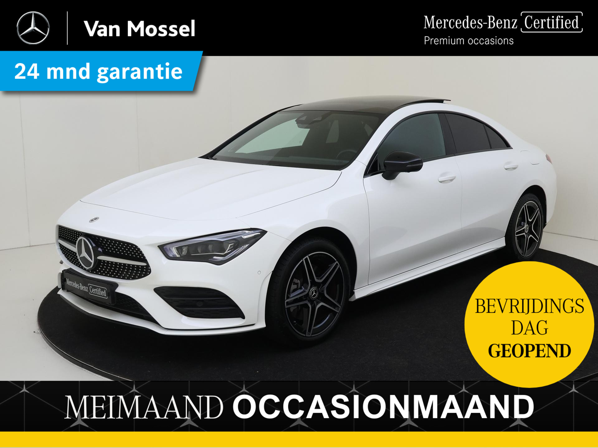 Mercedes-Benz CLA 250 e AMG Line / Stoelverwarming / 360Graden-Camera / Night-Pakket / Panaroma-schuifdak /