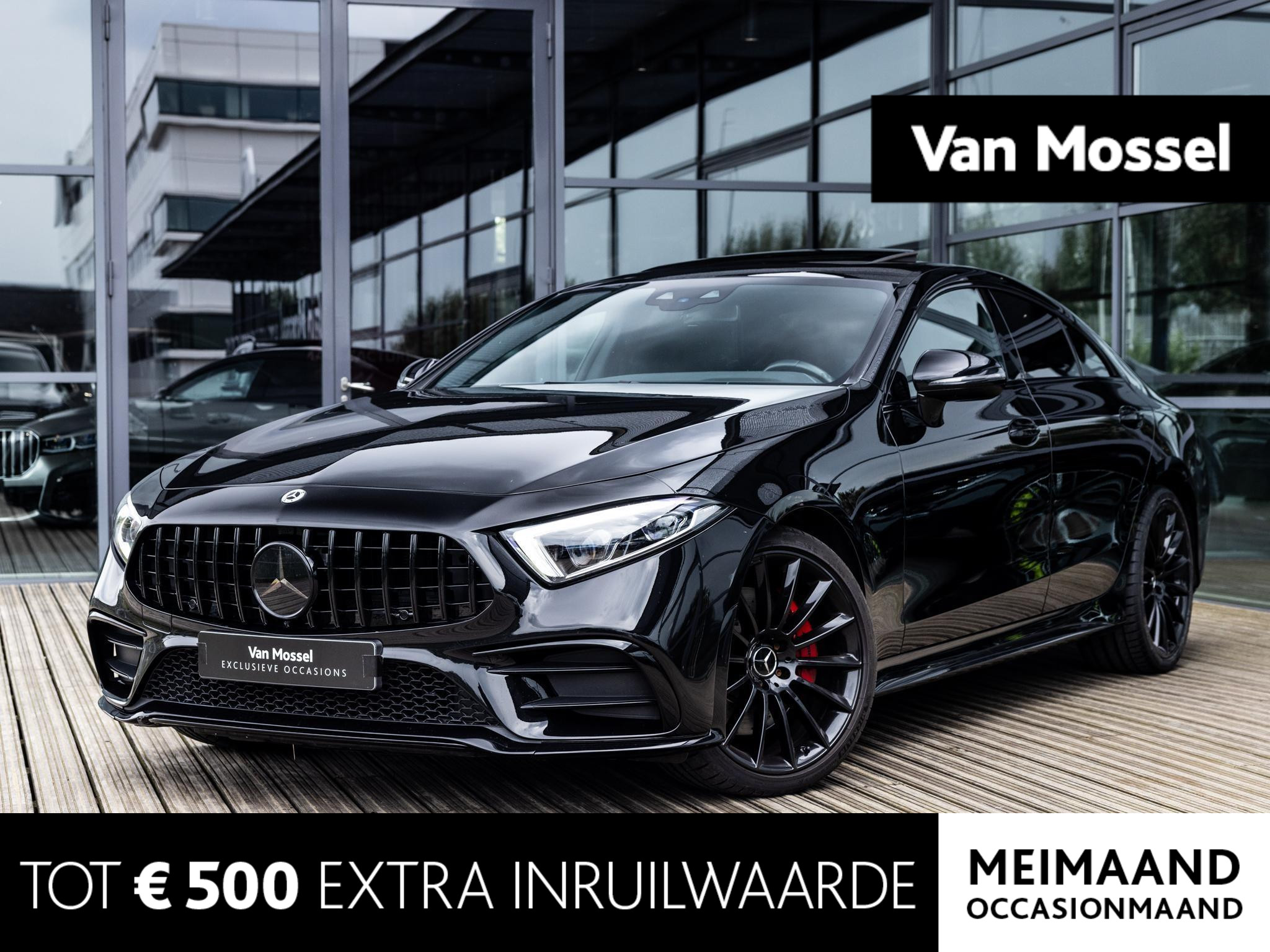 Mercedes-Benz CLS AMG 53 4MATIC+ Premium Plus | NIGHT PAKKET | BURMESTER | SCHUIF-KANTELDAK | 20 INCH | CARBON INTERIEURLIJSTEN | RIJ-ASSISTENTIE PAKKET | LUCHTVERING | VOLLEDIG MERCEDES ONDERHOUDEN | PANAMERICANA GRILL | STOELVENTILATIE |