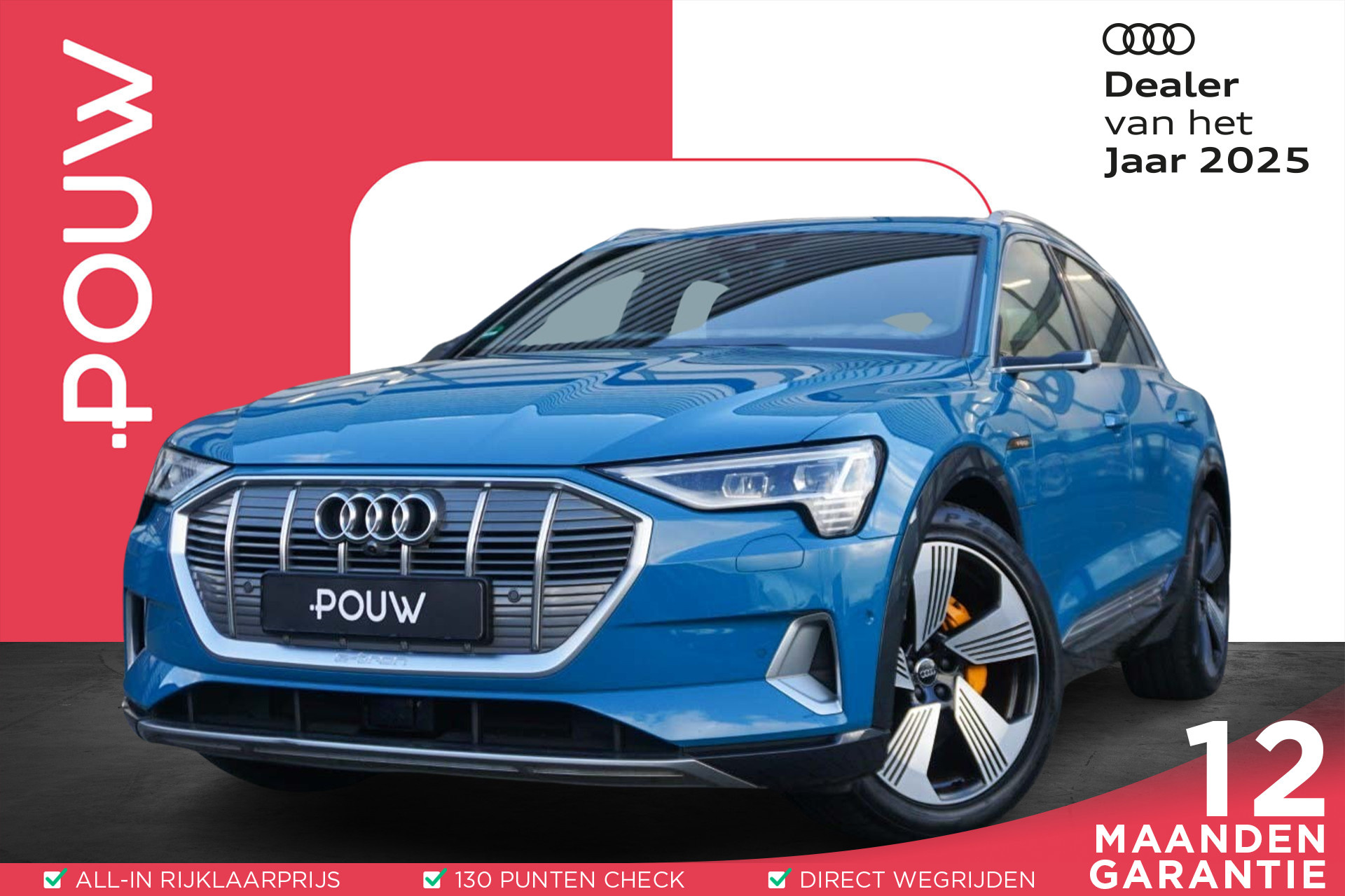 Audi e-tron 55 quattro 408pk advanced 95 kWh | Panoramadak | Trekhaak | Leder | 360 Camera