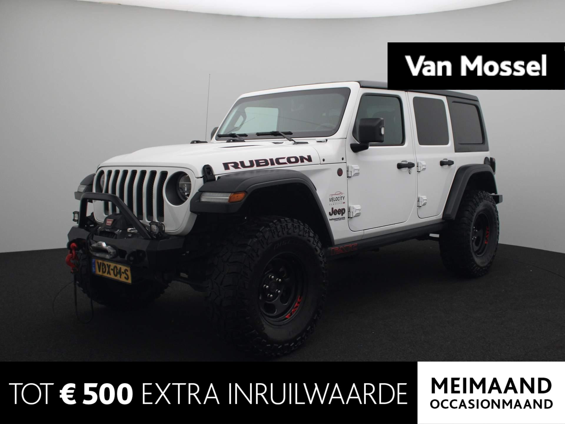 Jeep Wrangler 2.2D Rubicon | Grijs Kenteken | 4X4 | Hardtop | Trekhaak | Lier | Camera | Climate Control | Carplay | Parkeersensoren | LED |