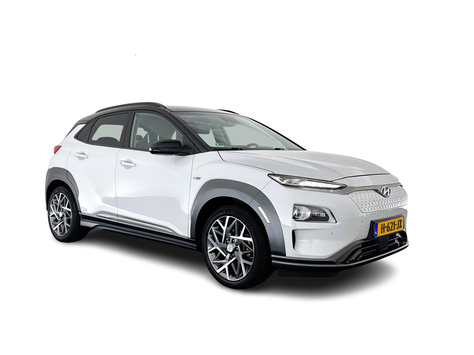 Hyundai Kona EV Premium 64 kWh [ 3-Fase ] (INCL-BTW) *HEAT-PUMP | FULL-LEATHER | HEAD-UP | FULL-LED | NAVI-FULLMAP | DAB | ADAPTIVE-CRUISE | KRELL-AUDIO | KEYLESS | CAMERA | BLIND-SPOT | LANE-ASSIST | DIGI-COCKPIT | TOWBAR | 18"ALU*