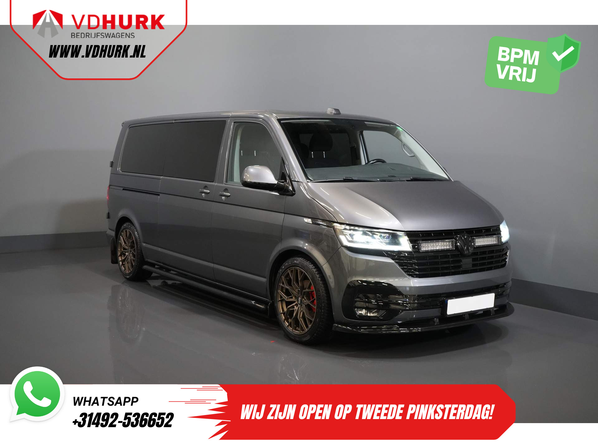 Volkswagen Transporter T6.1 2.0 TDI 150 pk DSG Aut. L2 DEMO BPM VRIJ! Adapt.Cruise/ LED/ Stoelverw./ Navi/ Carplay/ PDC/ LMV/ Trekhaak