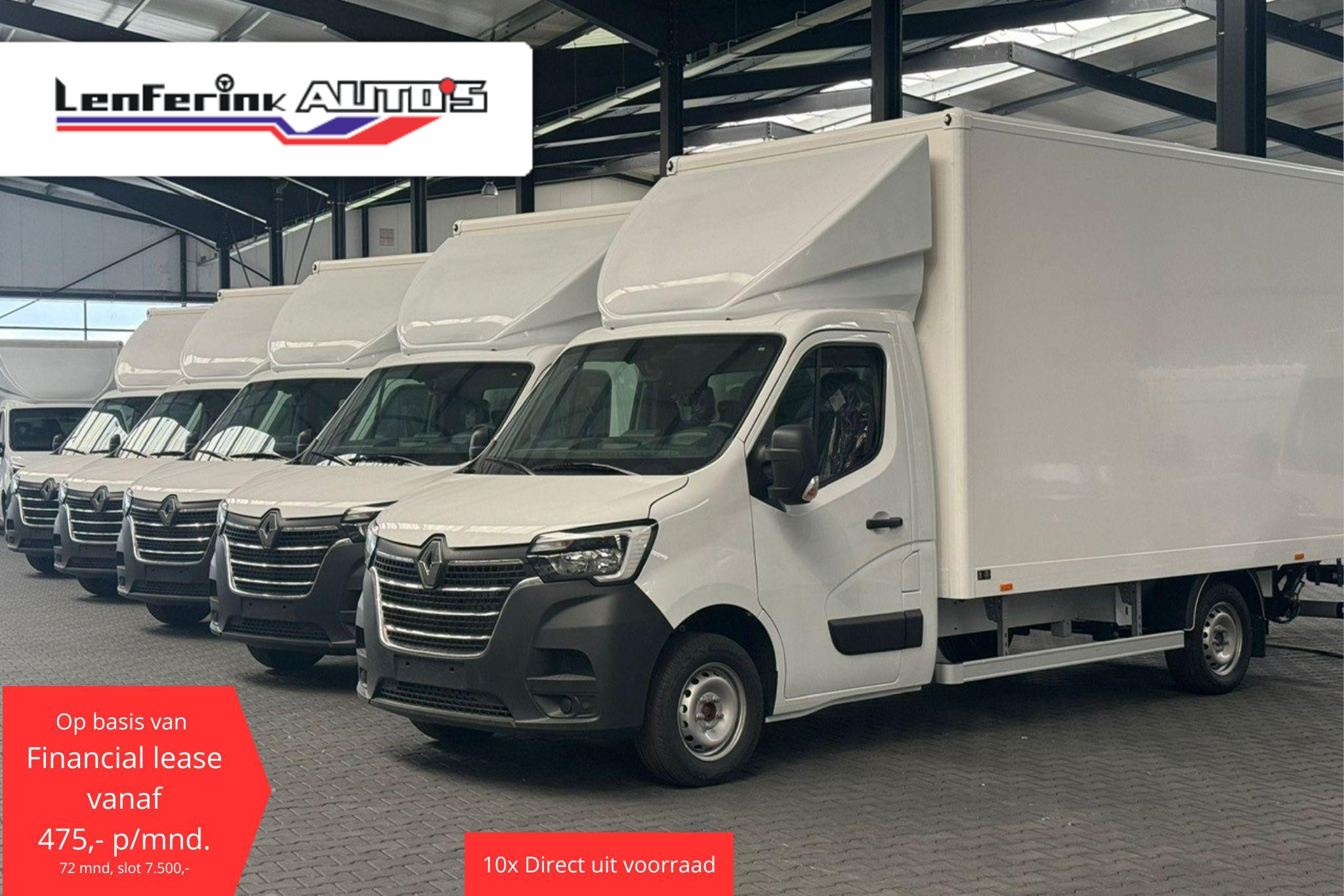 Renault Master 2.3 DCi 165 pk Bakwagen met Laadklep en Zijdeur R Airco, Cruise Control, LxBxH 420x210x232 cm, Nieuw