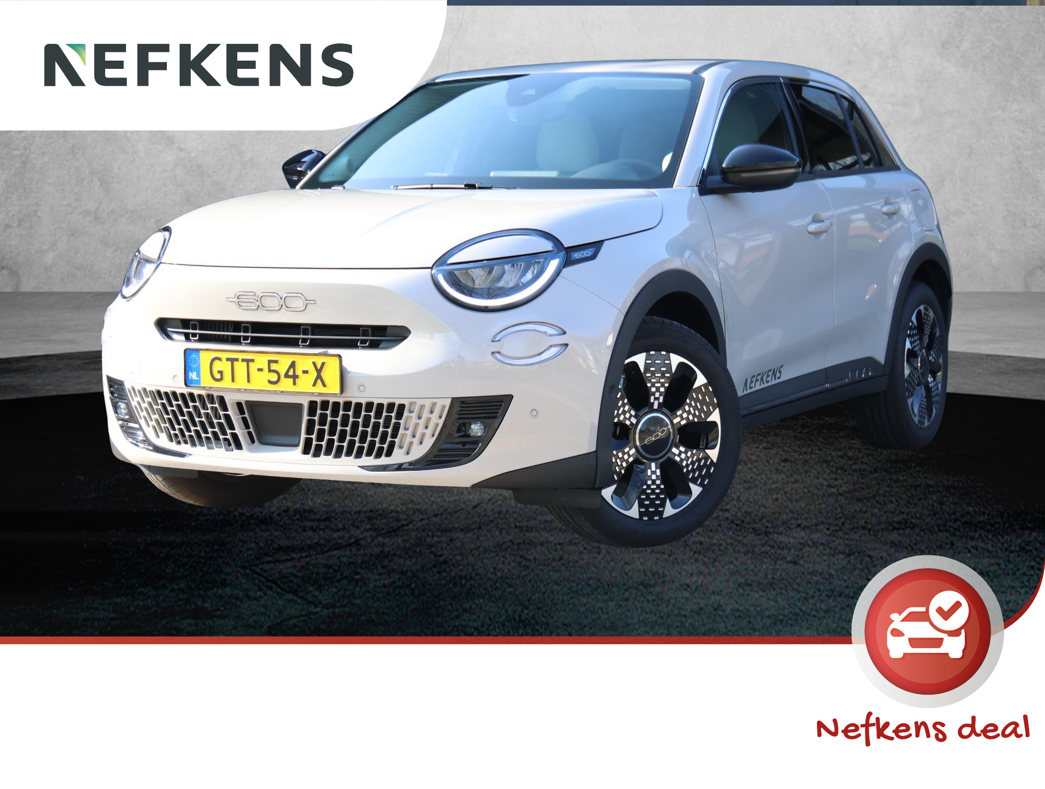 Fiat 600 1.2 Hybrid 100PK La Prima | Adaptive cruise control | Stoelverwarming | Navigatie | Camera | Apple Carplay/ Android Auto | Climate control | Dodehoekwaarschuwing | 360° parkeersensoren