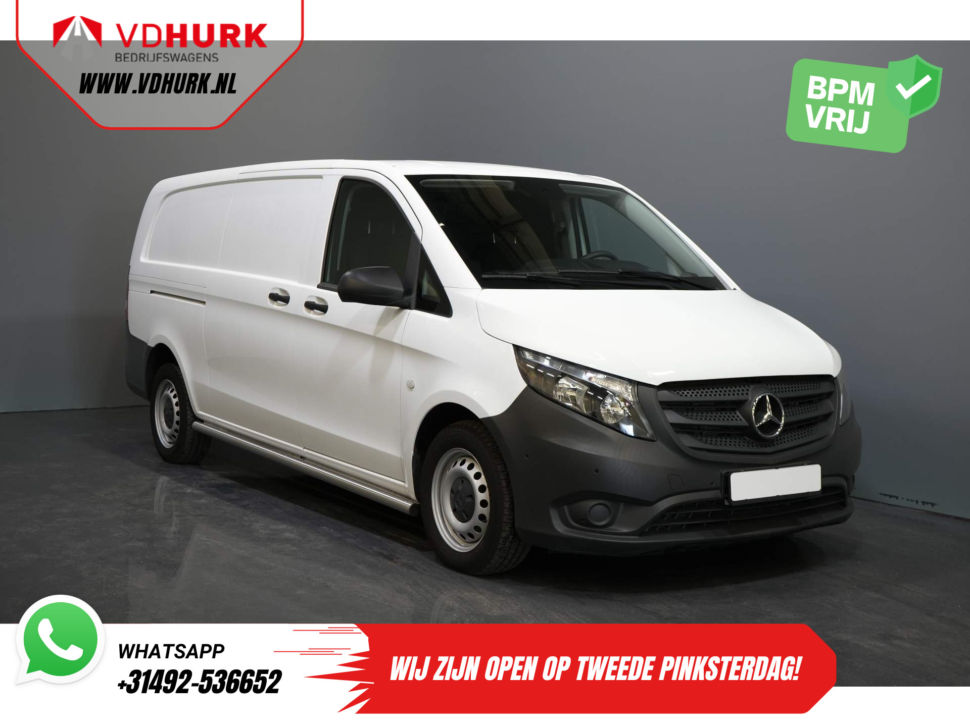 Mercedes-Benz Vito 114 CDI Aut. L3 XL RWD BPM VRIJ! Cruise/ PDC/ Airco/ Sidebars