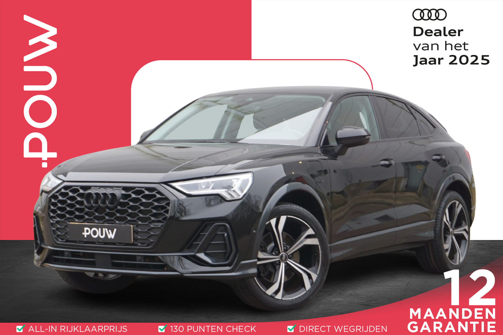 Audi Q3 Sportback 45 TFSIe 245pk PHEV S Edition | Stoelverwarming | Leder | 20" Velgen | Keyless | Optiek zwart