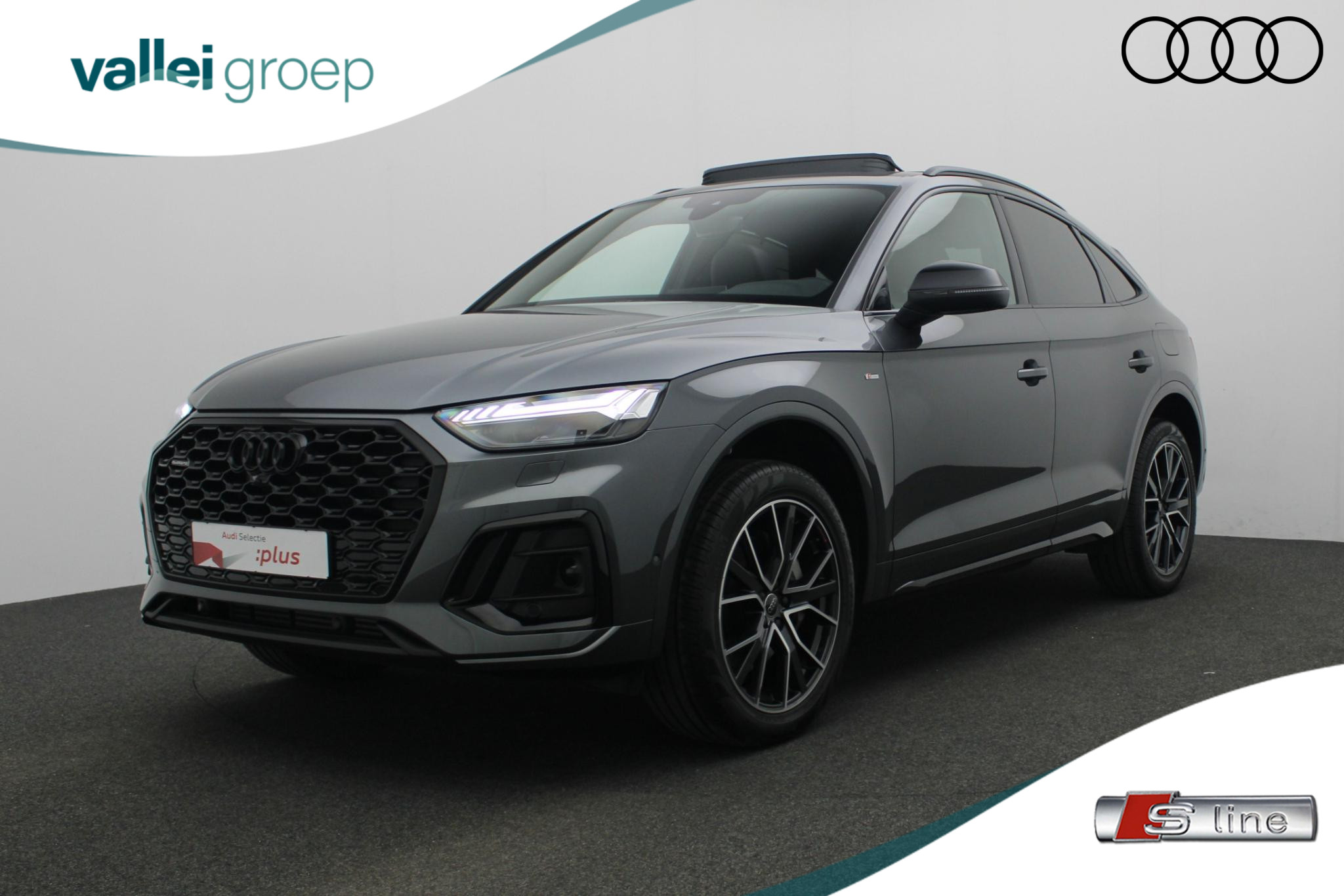 Audi Q5 Sportback 55 TFSI e 367 pk S-tronic S edition Competition / S-Line | Panoramadak | Trekhaak | Matrix LED | Bang & Olufsen Sound  | Rondomzicht camera | Leder/alcantara