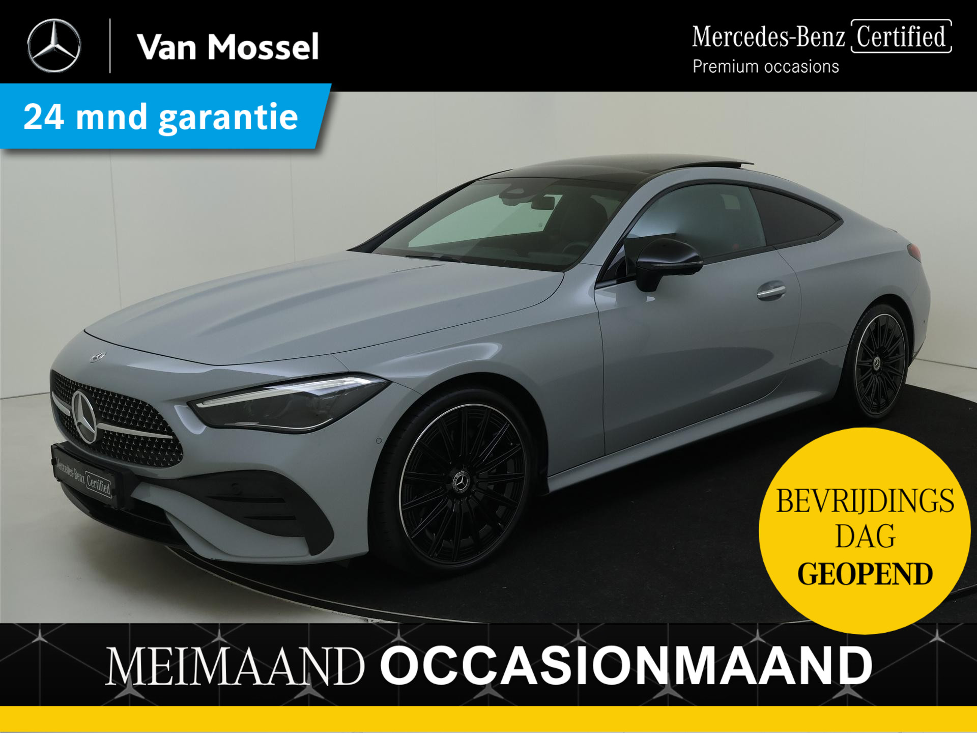 Mercedes-Benz CLE Coupé 200 AMG Line / Stoelverwarming / Achteruitcamera / Panaroma-schuifdak / Night-Pakket / Memory-Stoelen / Winter-Pakket /
