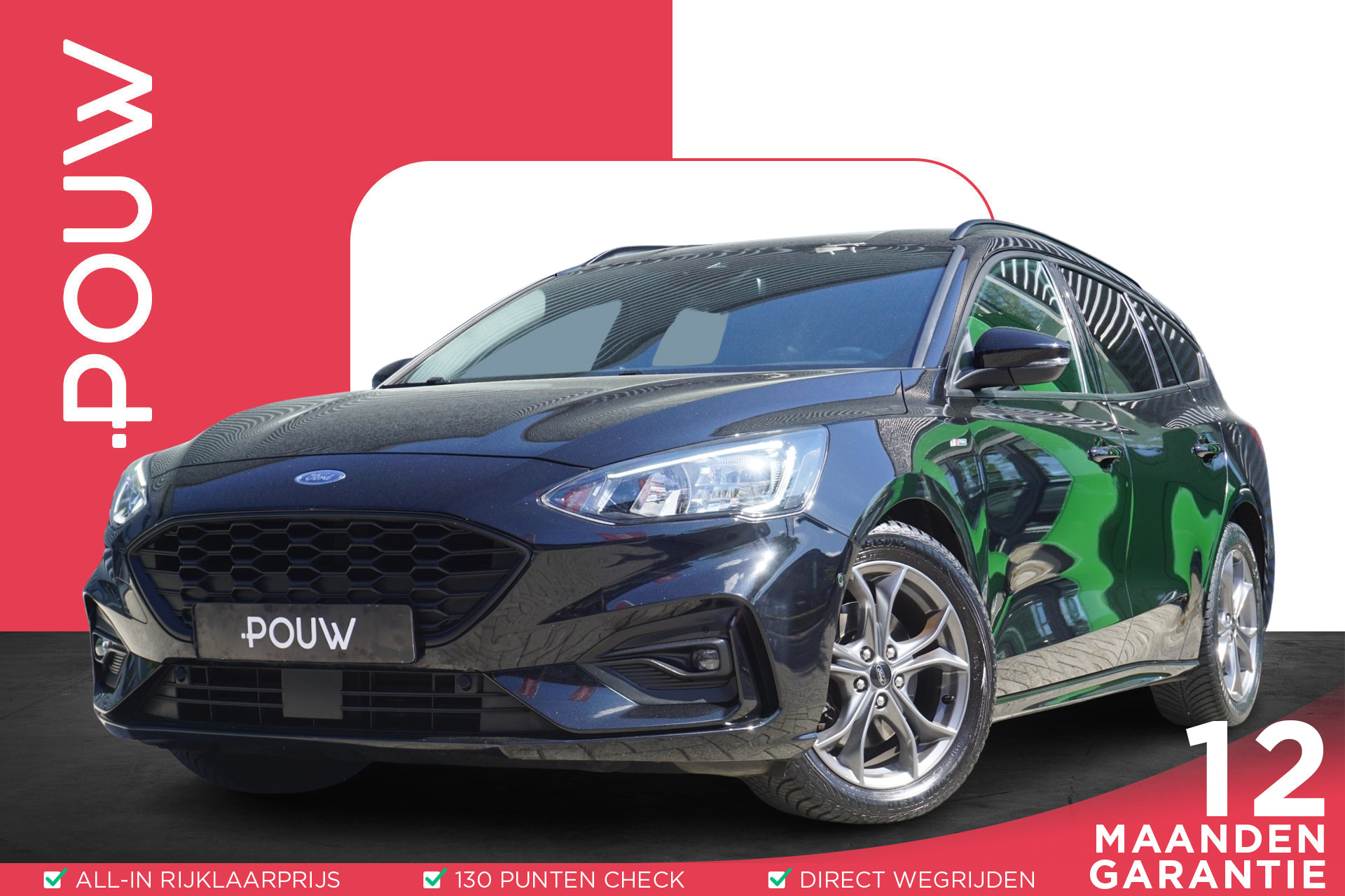 Ford Focus Wagon 1.0 EcoBoost 125pk AUT Titanium X Business | Stuur/Stoelverwarming | Keyless Entry | Apple CarPlay
