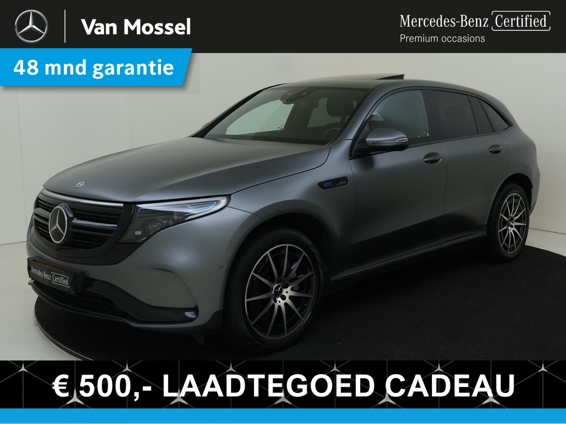 Mercedes-Benz EQC 400 4MATIC Business Solution AMG 80 kWh / Schuifdak/ DISTRONIC/ Burmester/ El. Trekhaak