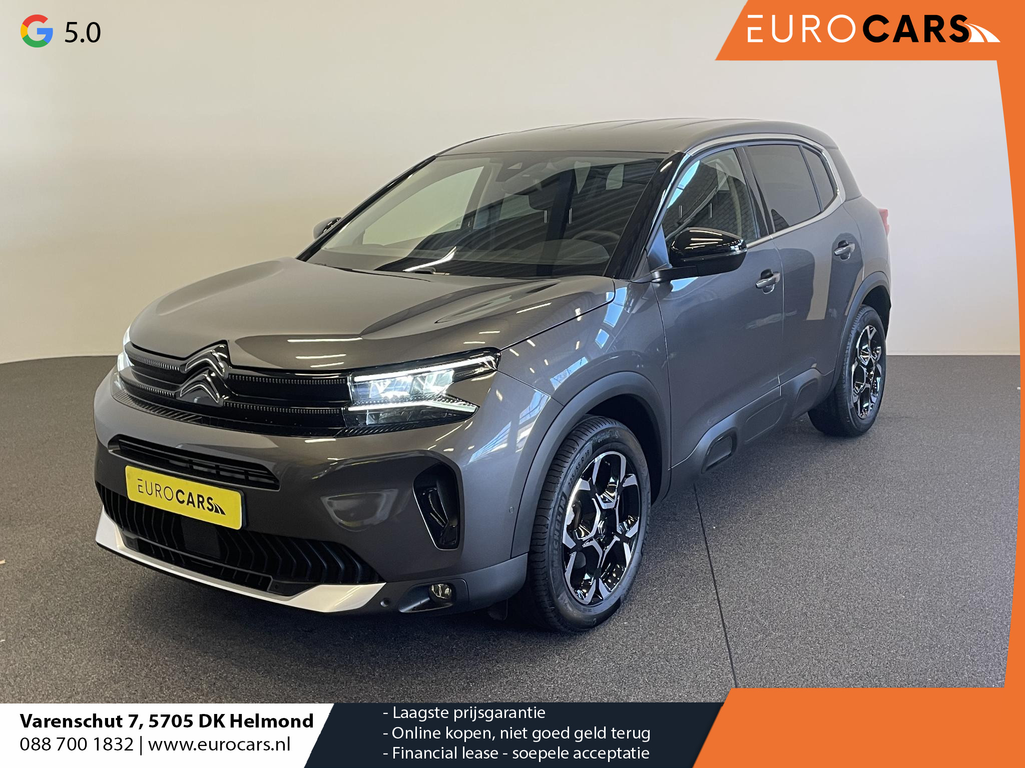 Citroën C5 Aircross 1.2 130PK Aut-8 PureTech Feel Airco ECC Carplay Navi Cruise Control Full LED 18" LM Velgen Privacy Glass PDC VA + Camera Keyless