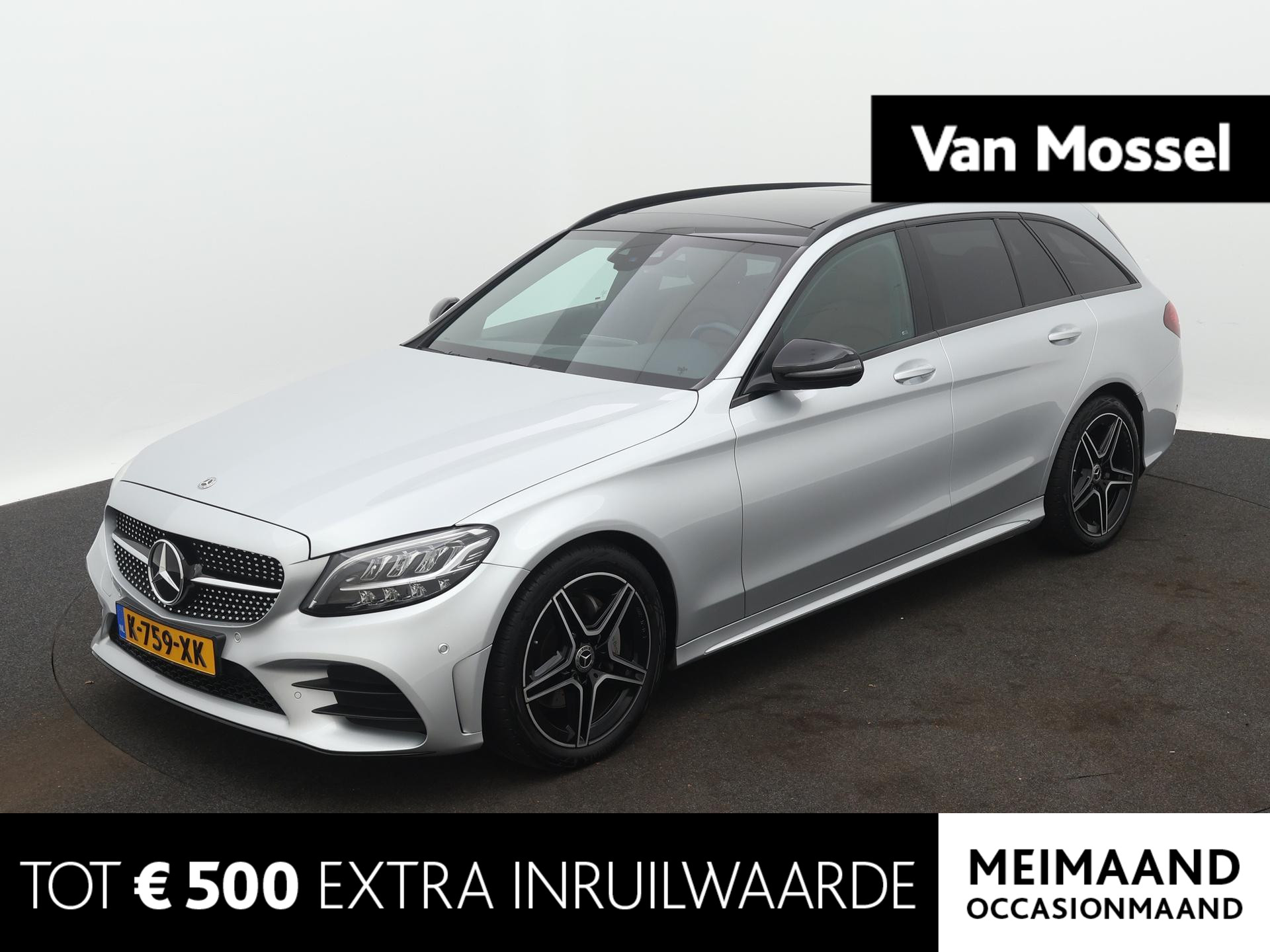Mercedes-Benz C-Klasse Estate 180 Business Solution AMG | PANORAMADAK | LEDER | STOELVERWARMING | LED VERLICHTING | ELEKTRISCHE ACHTERKEP | NAVIGATIE |