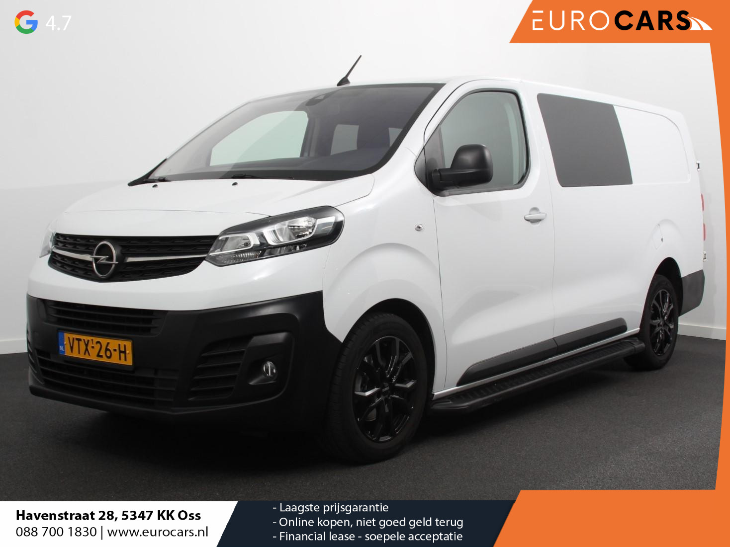 Opel Vivaro 145pk L3H1 Dubbele Cabine Sport Edition Navigatie Climate Control Trekhaak Trekhaak Parkeer sensoren Lichtmetalen Velgen