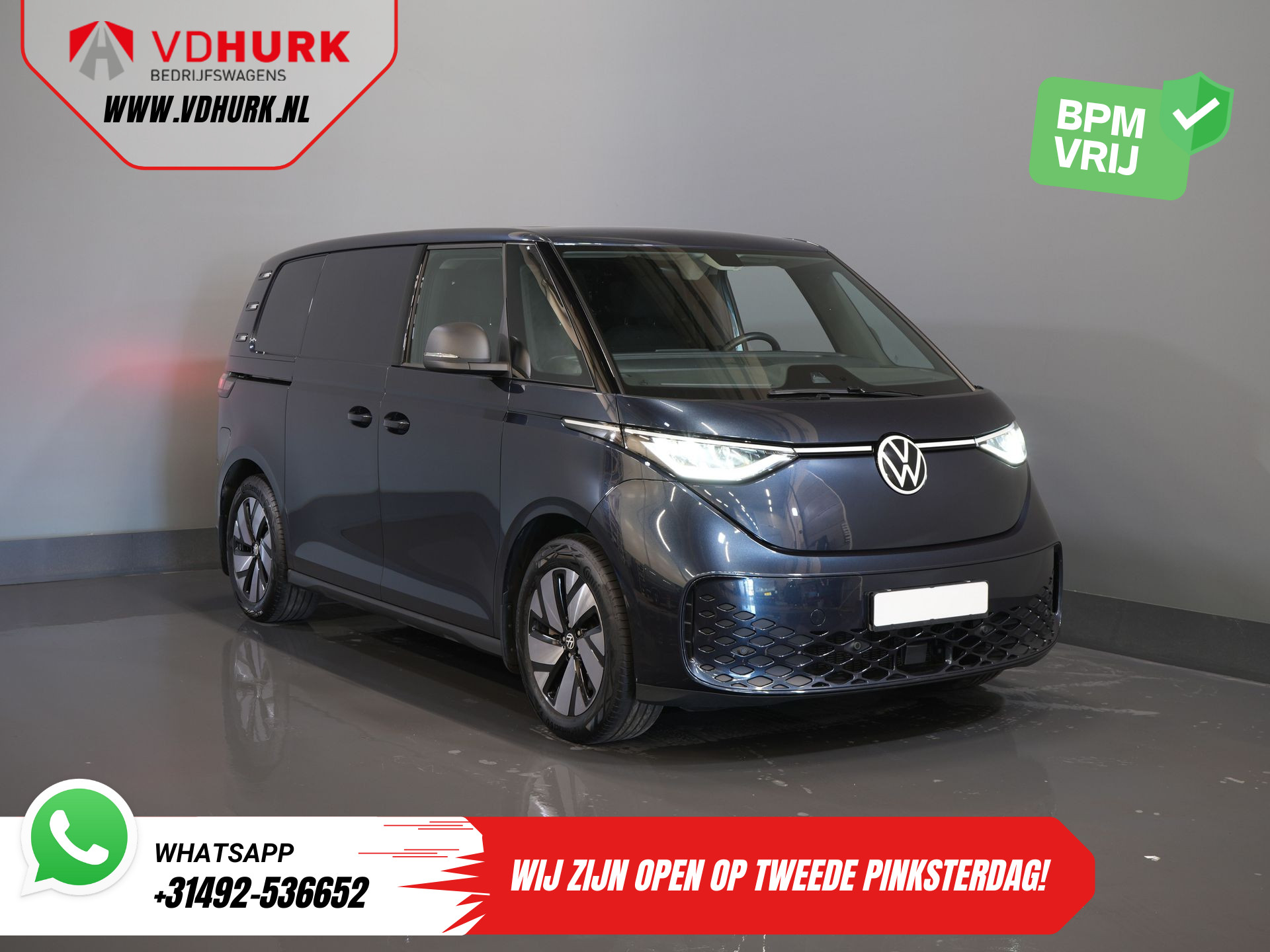 Volkswagen ID. Buzz Cargo 77 kWh 360km WLTP/ Adapt. Cruise/ Elek. Trekhaak/ Stoelverw./ Stuurverw./ Carplay/ Camera/ PDC/ LMV