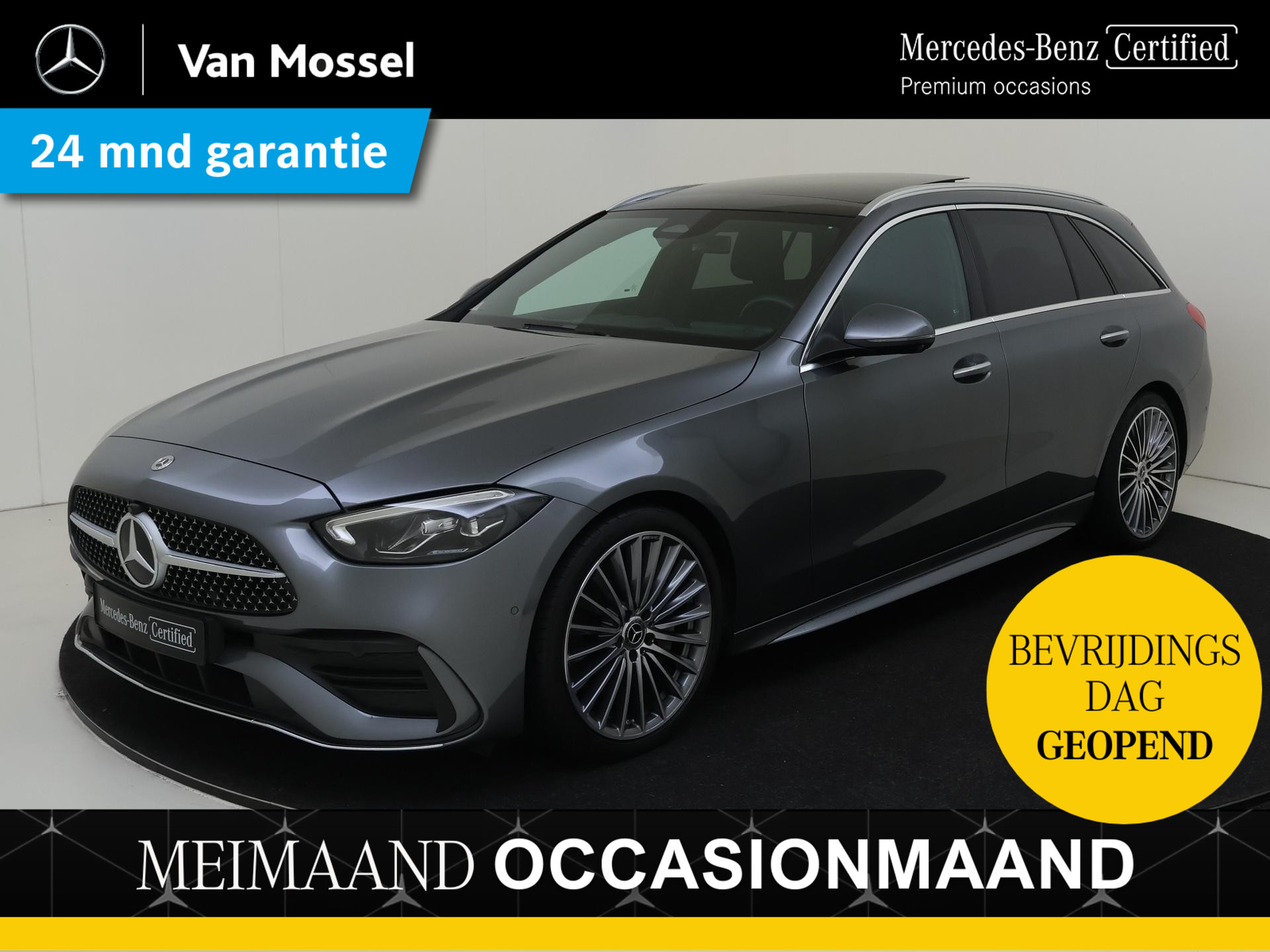 Mercedes-Benz C-Klasse Estate 180 AMG Line / Stoelverwarming / 360Graden-Camera / Panaroma-schuifdak / Memory-Stoelen /