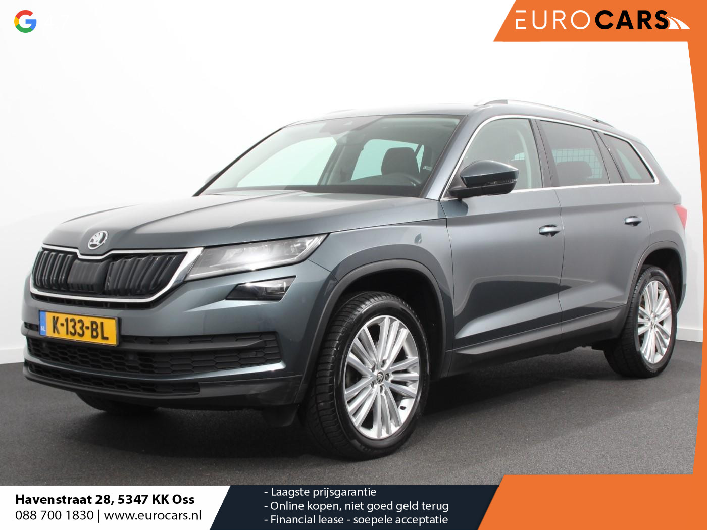 Škoda Kodiaq 1.5 TSI 150pk Automaat Business Edition 5p Panorama dak Trekhaak Wegklapbaar Digitale Cockpit Navigatie Climate Control Half Lederen bekleding Parkeer sensoren