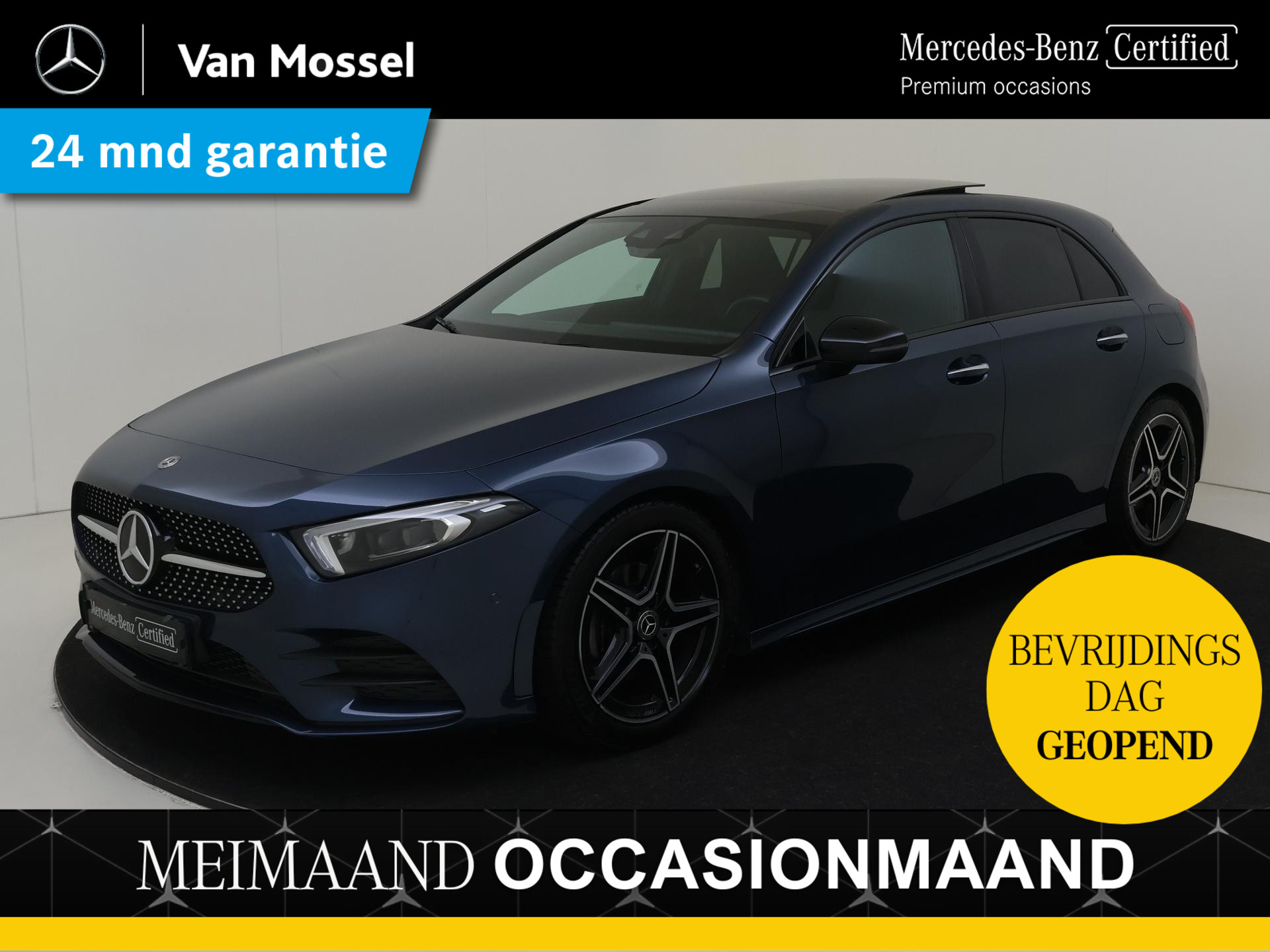 Mercedes-Benz A-Klasse 180 Business Solution AMG / Stoelverwarming / Achteruitrijcamera / Panaroma-schuifdak / Memory-Stoelen / Night-Pakket /