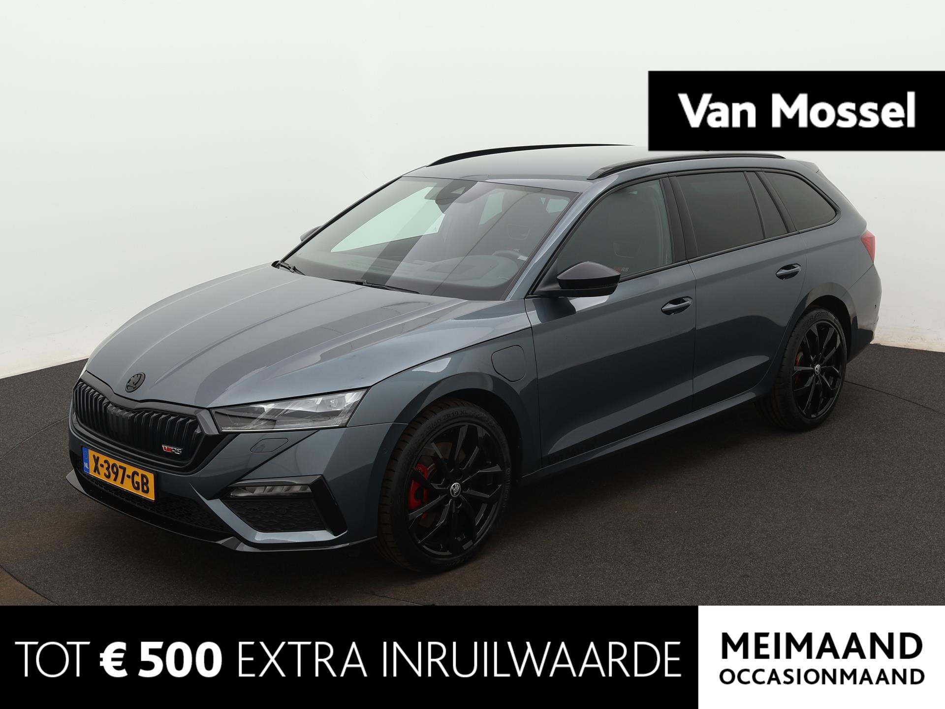Škoda Octavia Combi 1.4 TSI RS iV 245PK PHEV Business | Navigatie | Elektrische Achterklep | Stuur/Stoelverwarming | Matrix LED | Virtual Cockpit | Head-Up Display | Climate Control | Android Auto / Apple Carplay | Lichtmetalen Velgen |