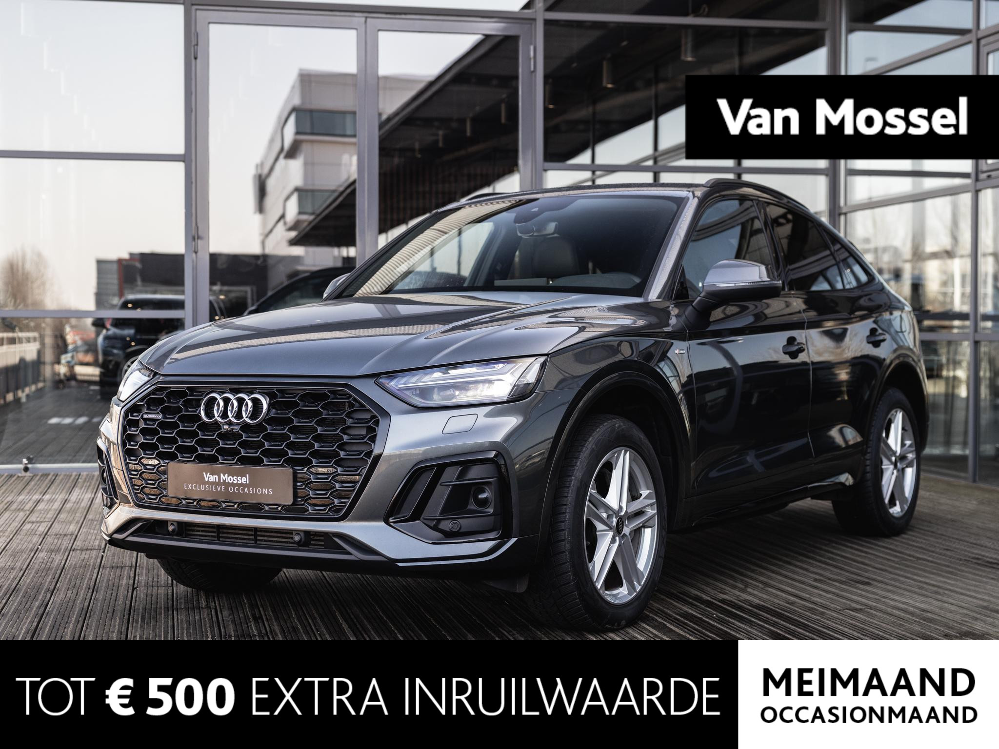 Audi Q5 Sportback 50 TFSI e S edition | S-LINE 2X | NAVIGATIE | BANG & OLUFSEN AUDIO | VIRTUAL COCKPIT | ACHTERUITRIJCAMERA | ELEKTRISCHE ACHTERKLEP | SFEERVERLICHTING | STOELVERWARMING |