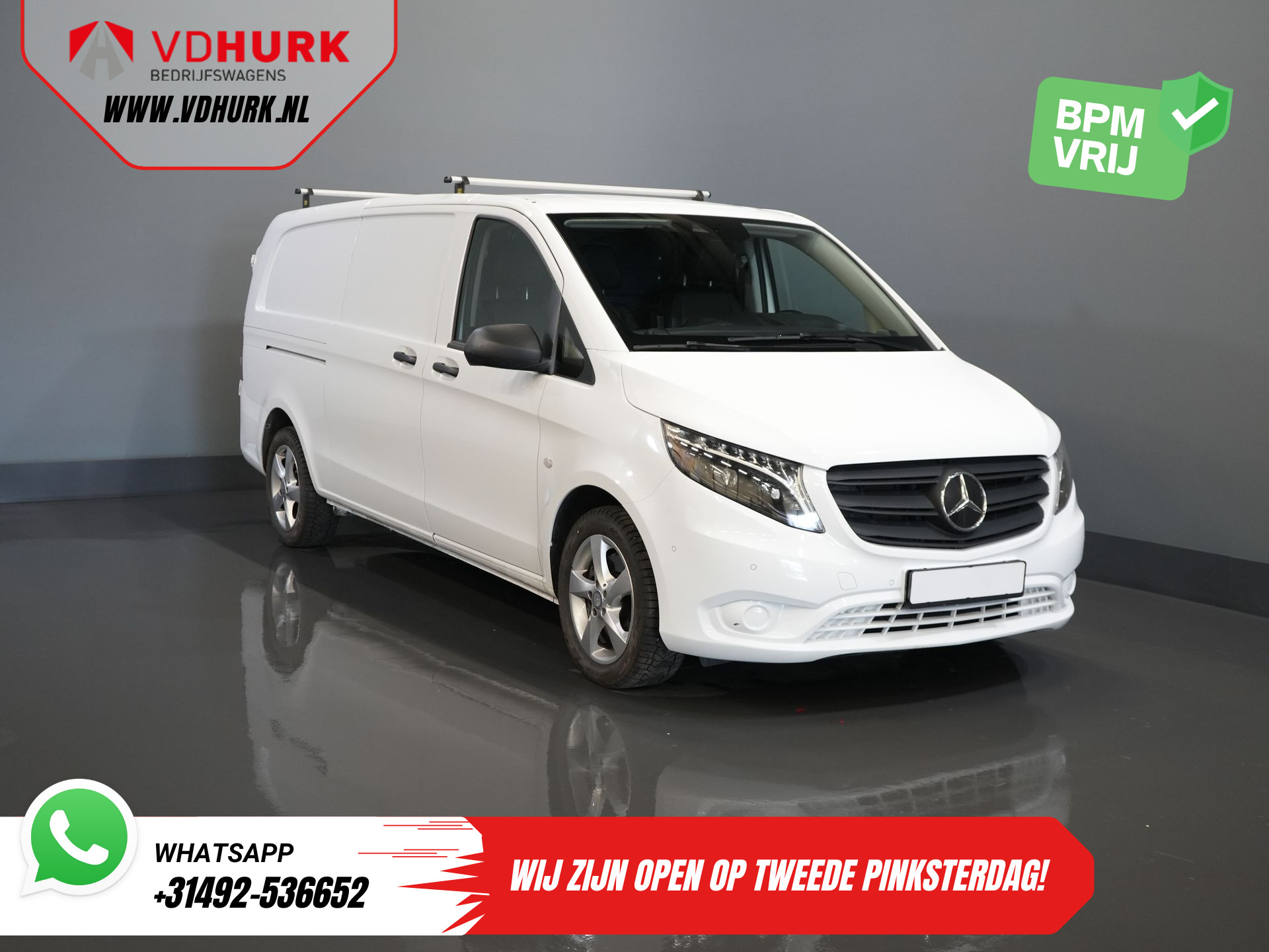 Mercedes-Benz Vito 119 CDI L3 Aut. BPM VRIJ! LED/ Standkachel/ Stoelverw./ Carplay/ Camera/ PDC/ LMV/ Cruise/ Trekhaak/ Airco
