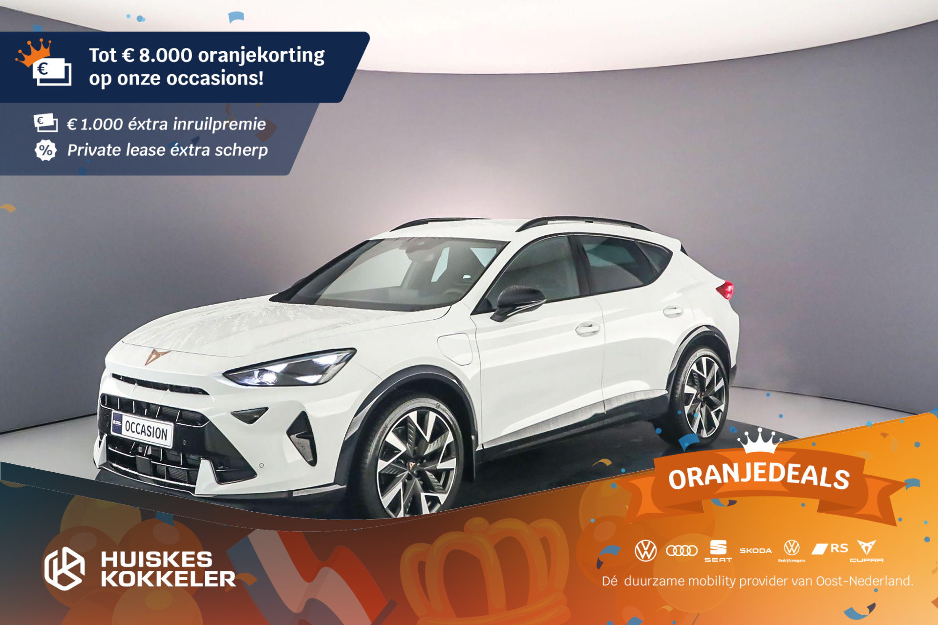 CUPRA Formentor VZ Performance "Nieuw model" 1.5 TSI e-Hybrid 272pk DSG Automaat Trekhaak, Adaptive cruise control, Achteruitrijcamera, Elektrische achterklep, Navigatie, Stuurwiel verwarmd