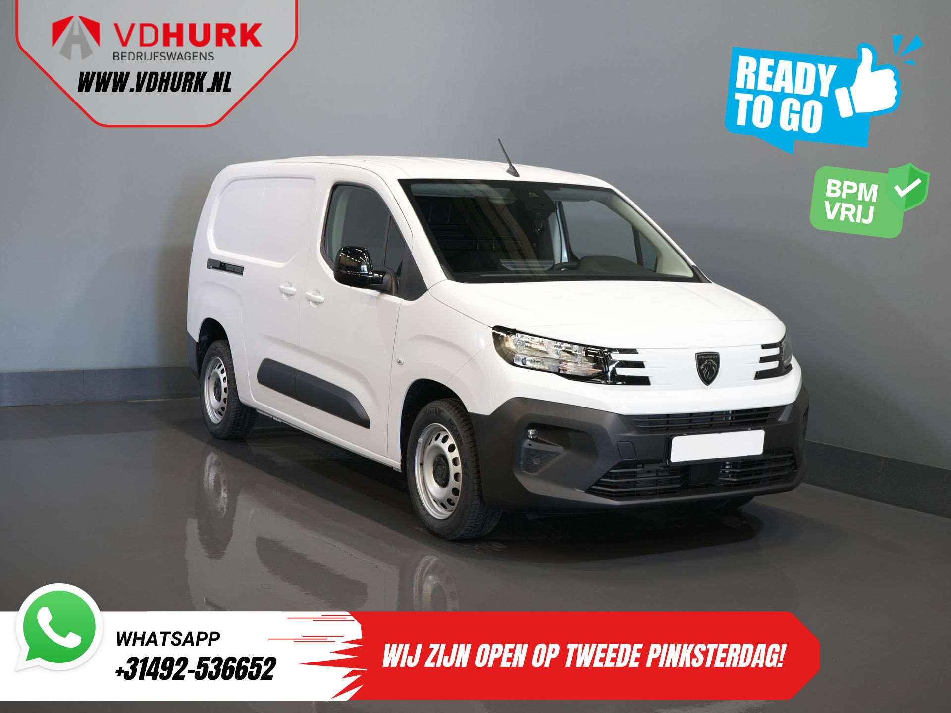 Peugeot Partner 1.5 HDi 130 pk Aut. L2 BPM VRIJ! Virtual Cockpit/ Carplay/ Climate/ Camera/ PDC/ Cruise