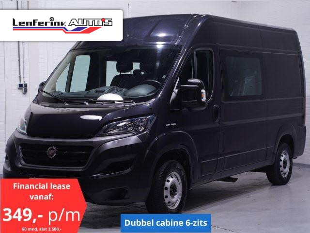 Fiat Ducato 2.3 MultiJet 120 pk Dubbel Cabine L2H2 Navi Camera, Cruise Control, Trekhaak 2.500 kg, 6-Zits, NAP