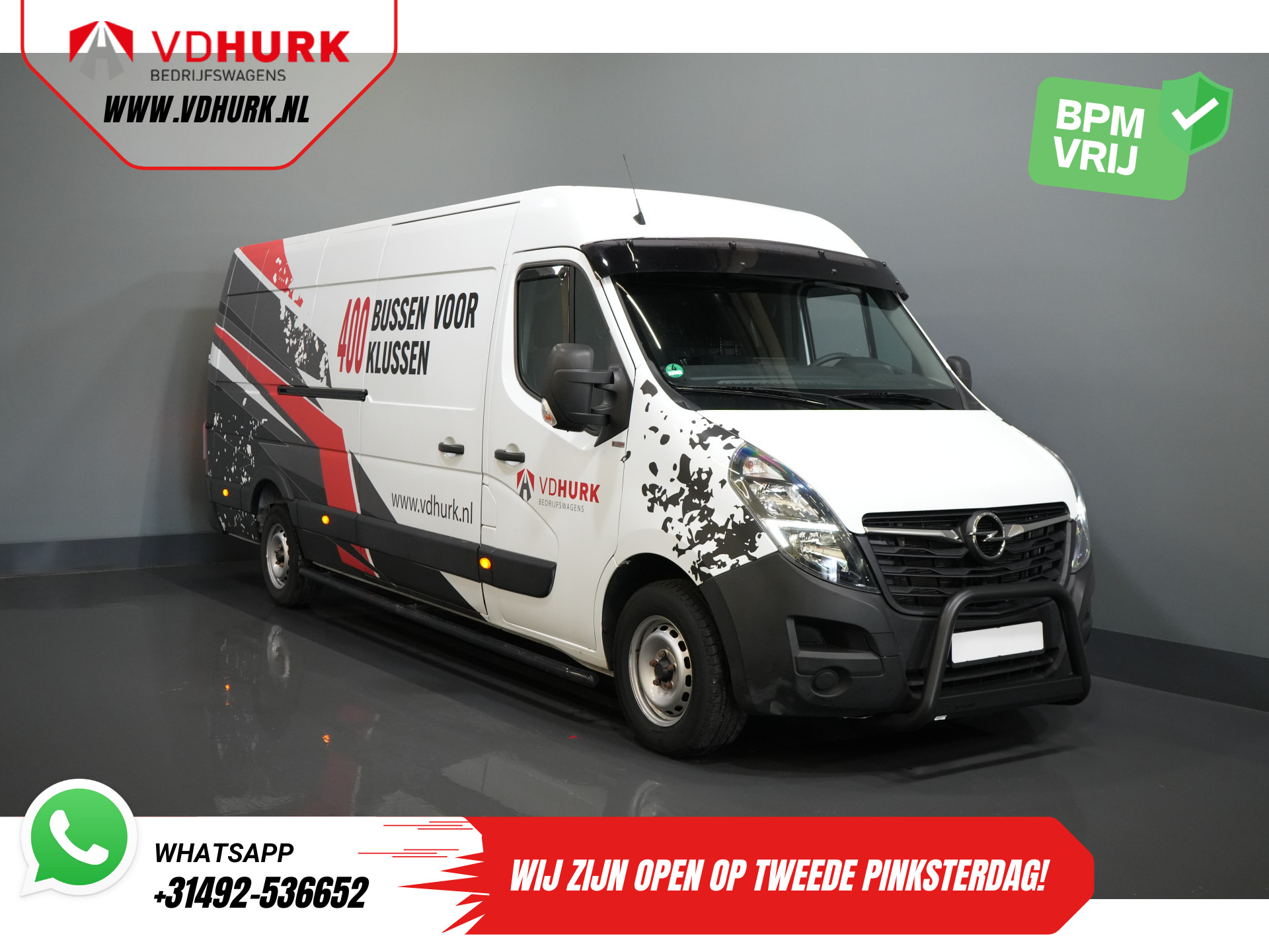 Opel Movano 2.3 CDTI 130 pk L4H2 RWD DEMO 2.5t Trekverm./ Airco/ Sidebars