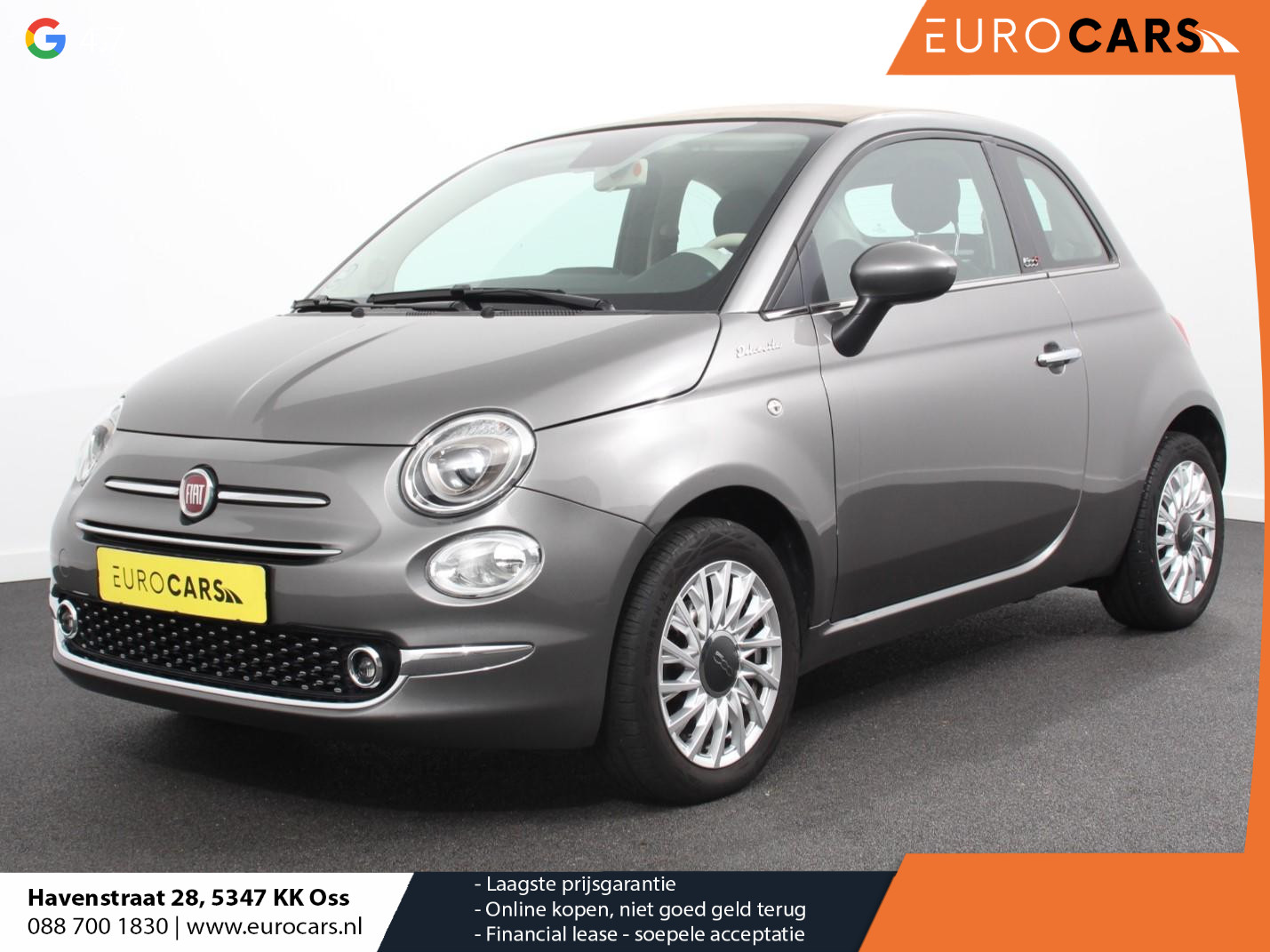 Fiat 500 1.0 Hybrid Dolcevita Cabriolet Parksensoren achter Cruise Control Radio DAB / DAB+