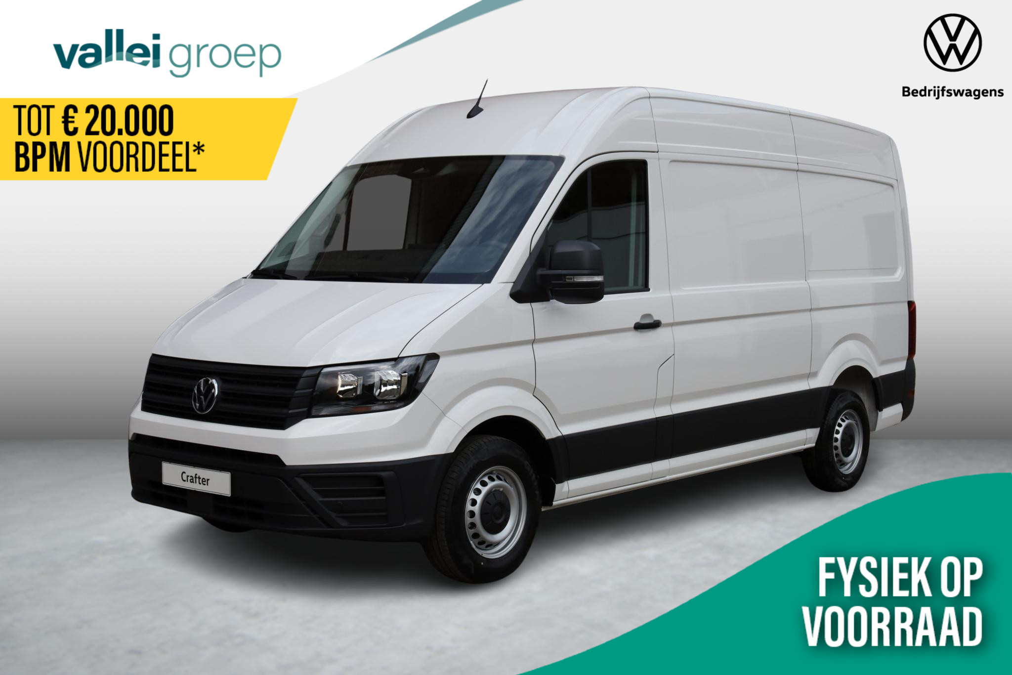 Volkswagen Crafter Bedrijfswagens Trendline L3 2.0 TDI EU6 103 kW (140 pk) GVW 3.5T WB 3640 MM 6 versn. Han | Camera | Cruise | Trekhaak | Keyless start | Clima