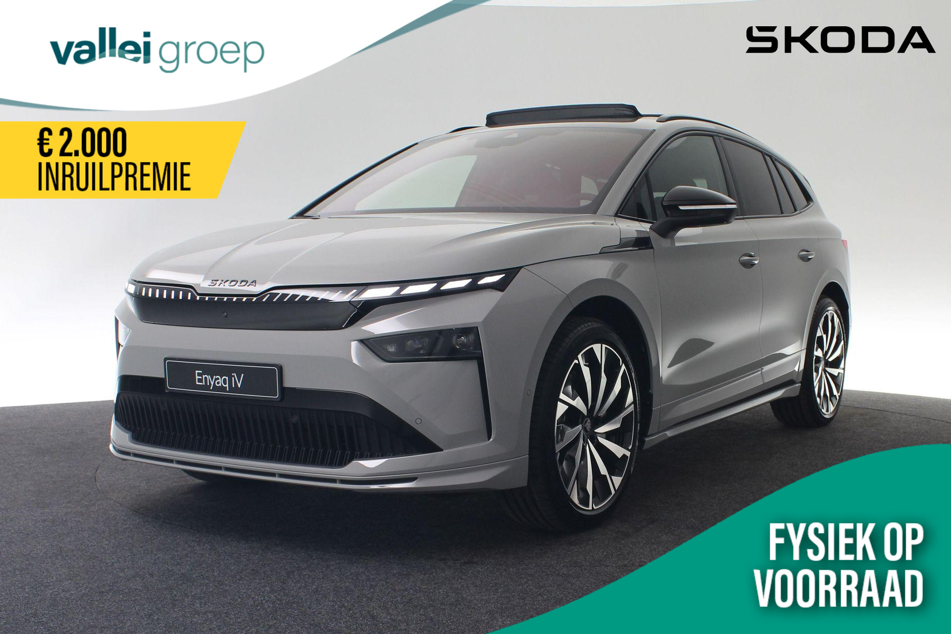 Škoda Enyaq iV Sportline 210 kW / 286 pk | Pano | 360 Camera | Trekhaak | HUD | DAB | 21 inch
