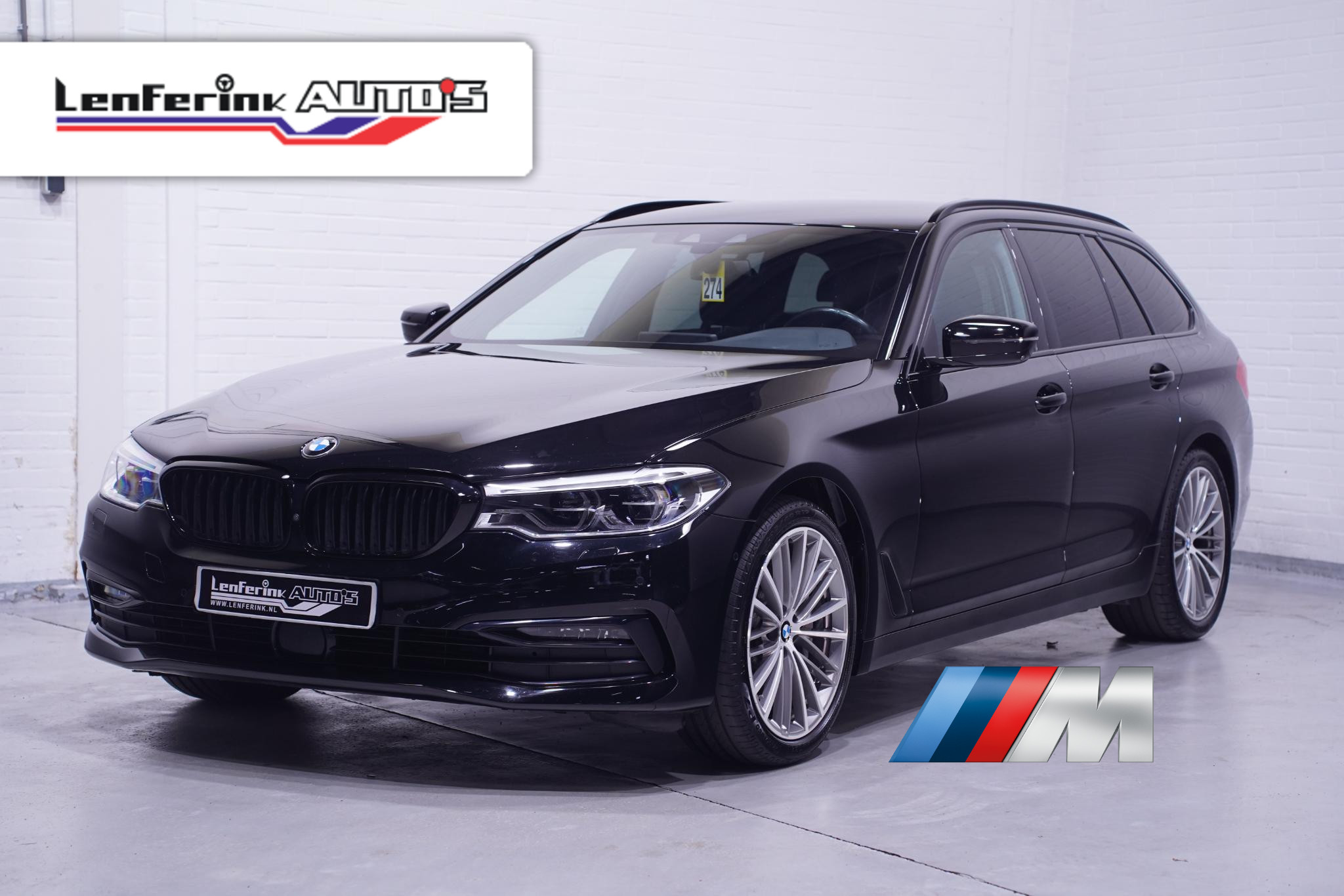 BMW 5 Serie Touring 530 D sportline HUD led koplampen lederen electrische stoelen met memo private glas 19"lmv DAB digitale cockpit 360 camera automatisch grootlicht hoogglans shadowline