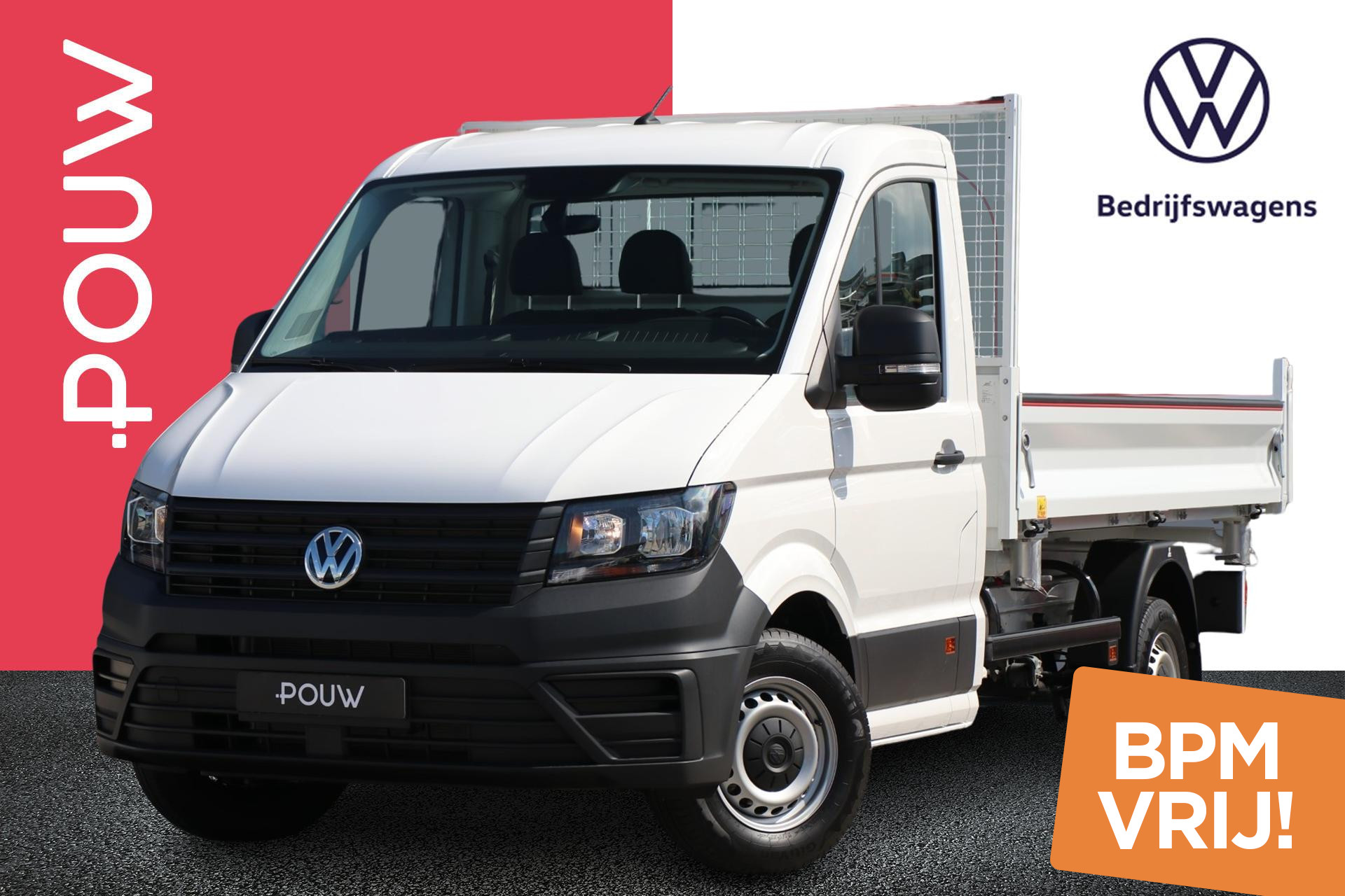 Volkswagen Crafter 35 2.0 TDI 140pk L3 Trendline | 3 Zijdige Kipper | Airco | Bijrijdersbank | Open laadbak