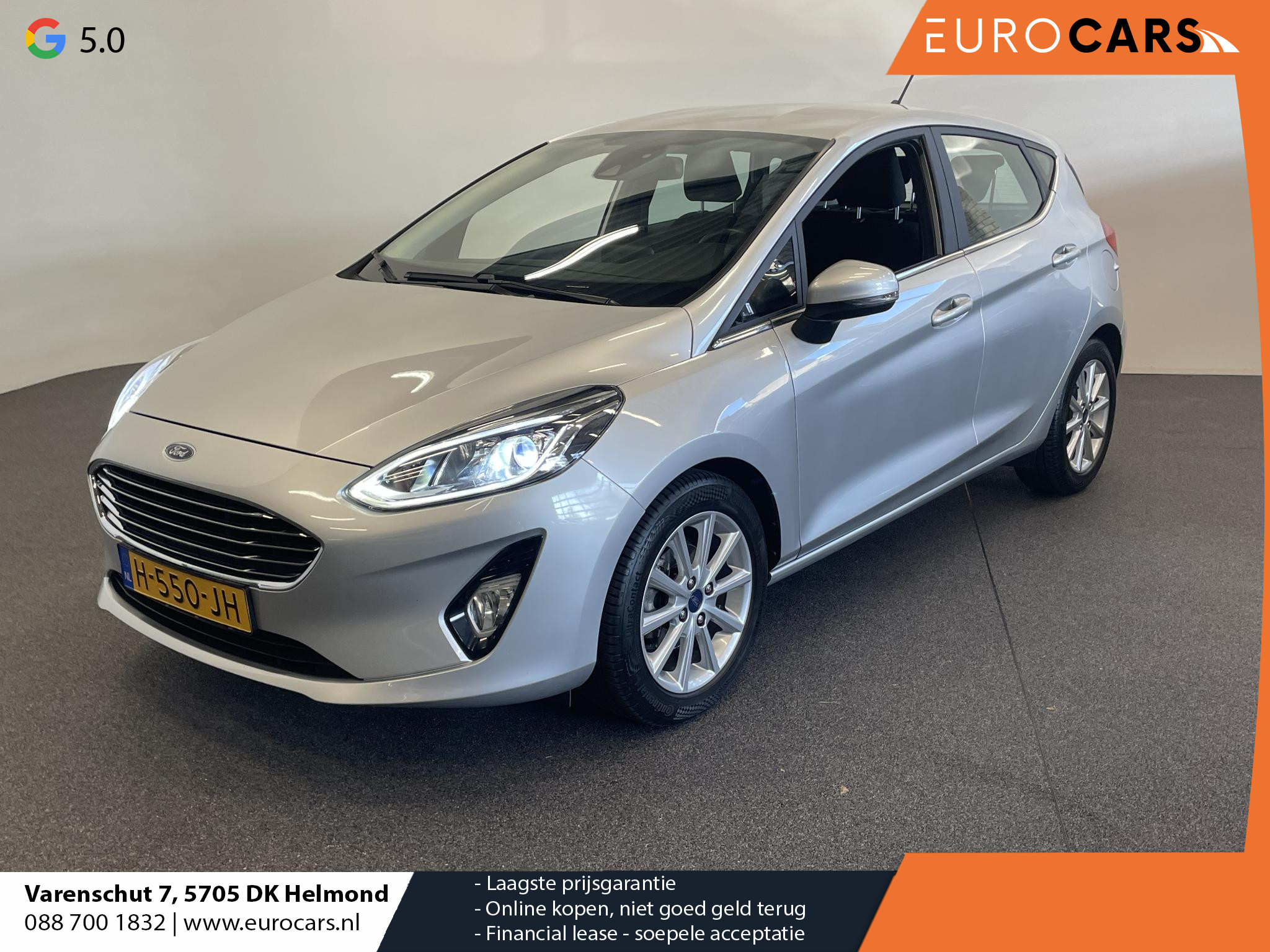 Ford Fiesta 1.0 EcoBoost Titanium Navigatie Apple Carplay/Android Auto Parkeersensoren achter Cruise Control Lichtmetalen velgen Climate Control