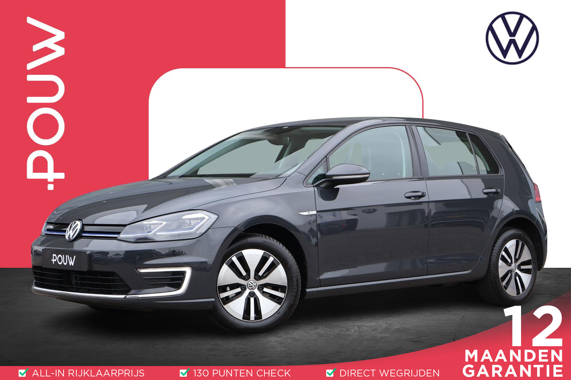 Volkswagen e-Golf 136pk E-DITION | SoH 94% | Navigatie | Voorruitverwarming | Adaptive Cruise Control