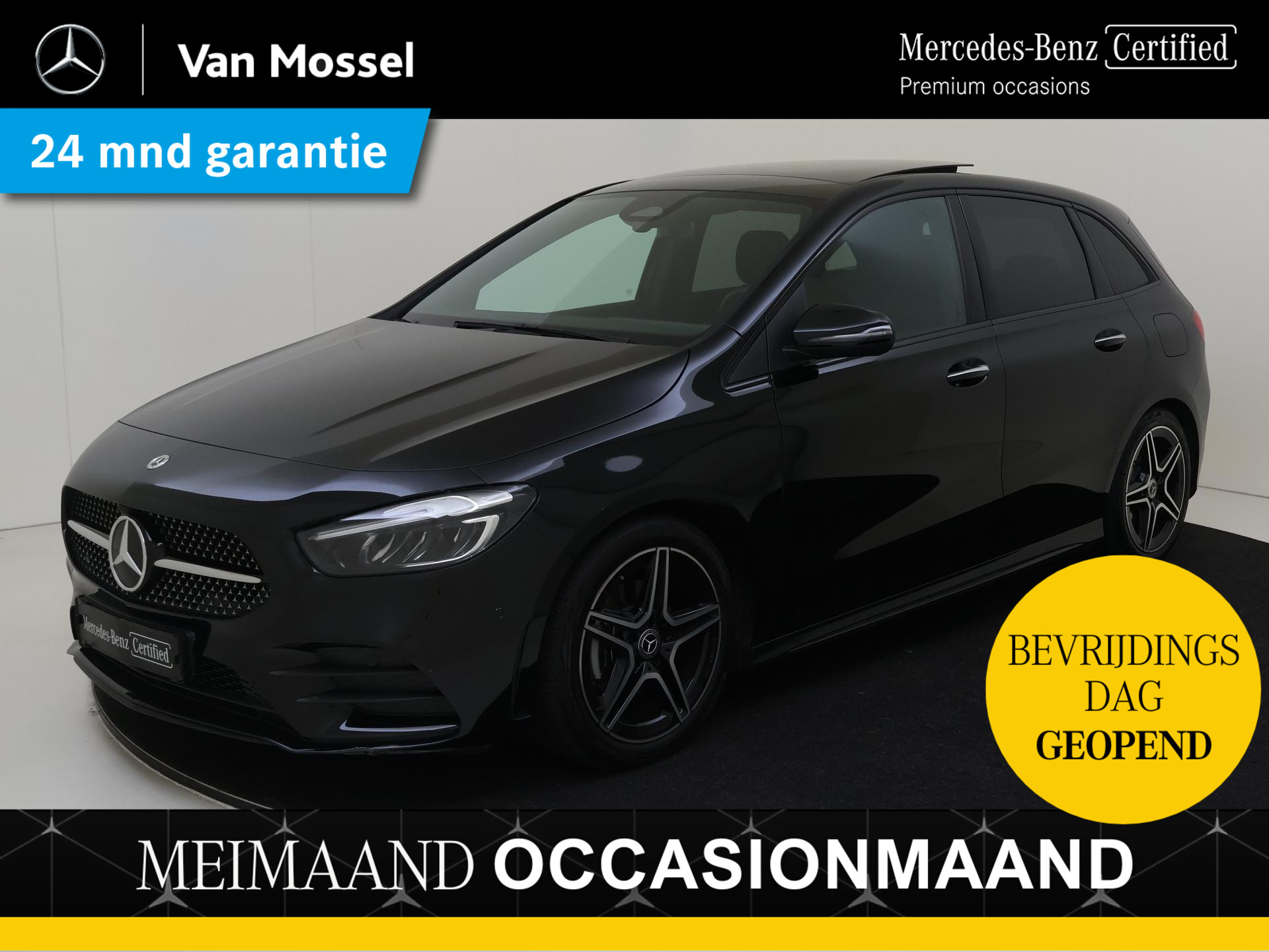Mercedes-Benz B-Klasse 180 AMG Line Mercedes-Benz B-klasse 180 AMG-Line / Stoelverwarming / Achteruitrijcamera / Night-Pakket / Panorama-schuifdak /