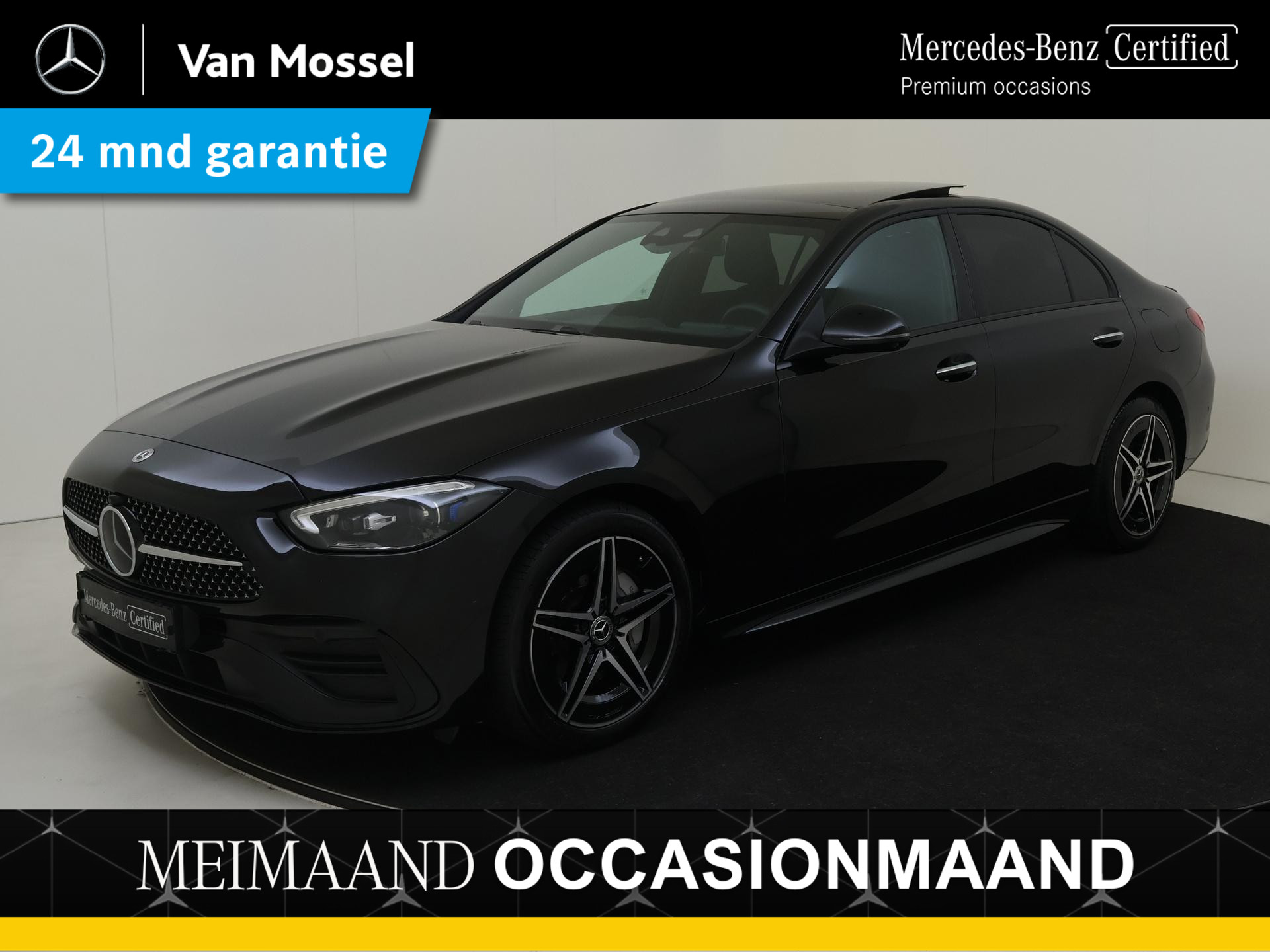 Mercedes-Benz C-Klasse 400 e 4MATIC AMG Line / Premium Plus/ Rijassistentiepakket/ Nappa/ Night/ Burmester/ Stoelverwarming- & ventilatie/ Winter Pack