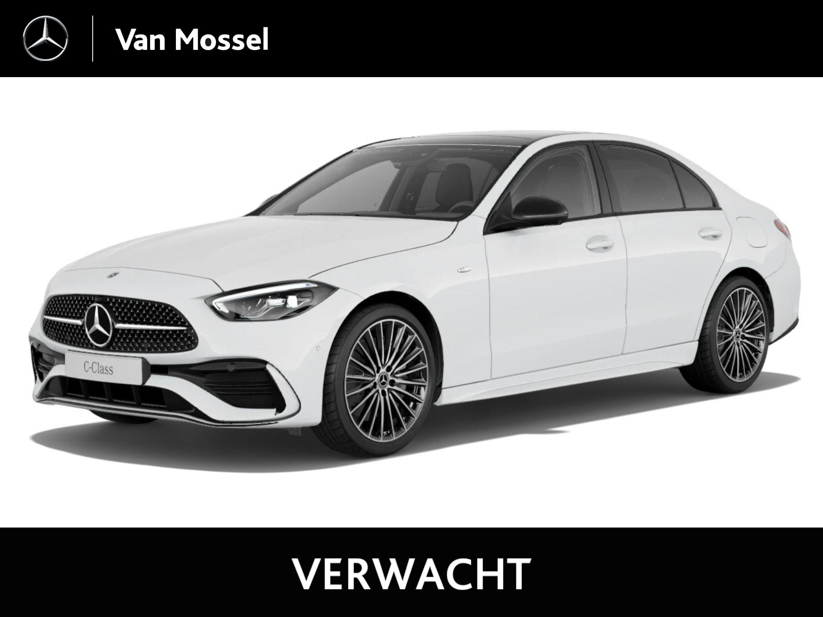 Mercedes-Benz C-Klasse 300 e Business Solution AMG Distronic - Stuurverwarming - 360 Graden Camera - Nightpakket - Panoramadak