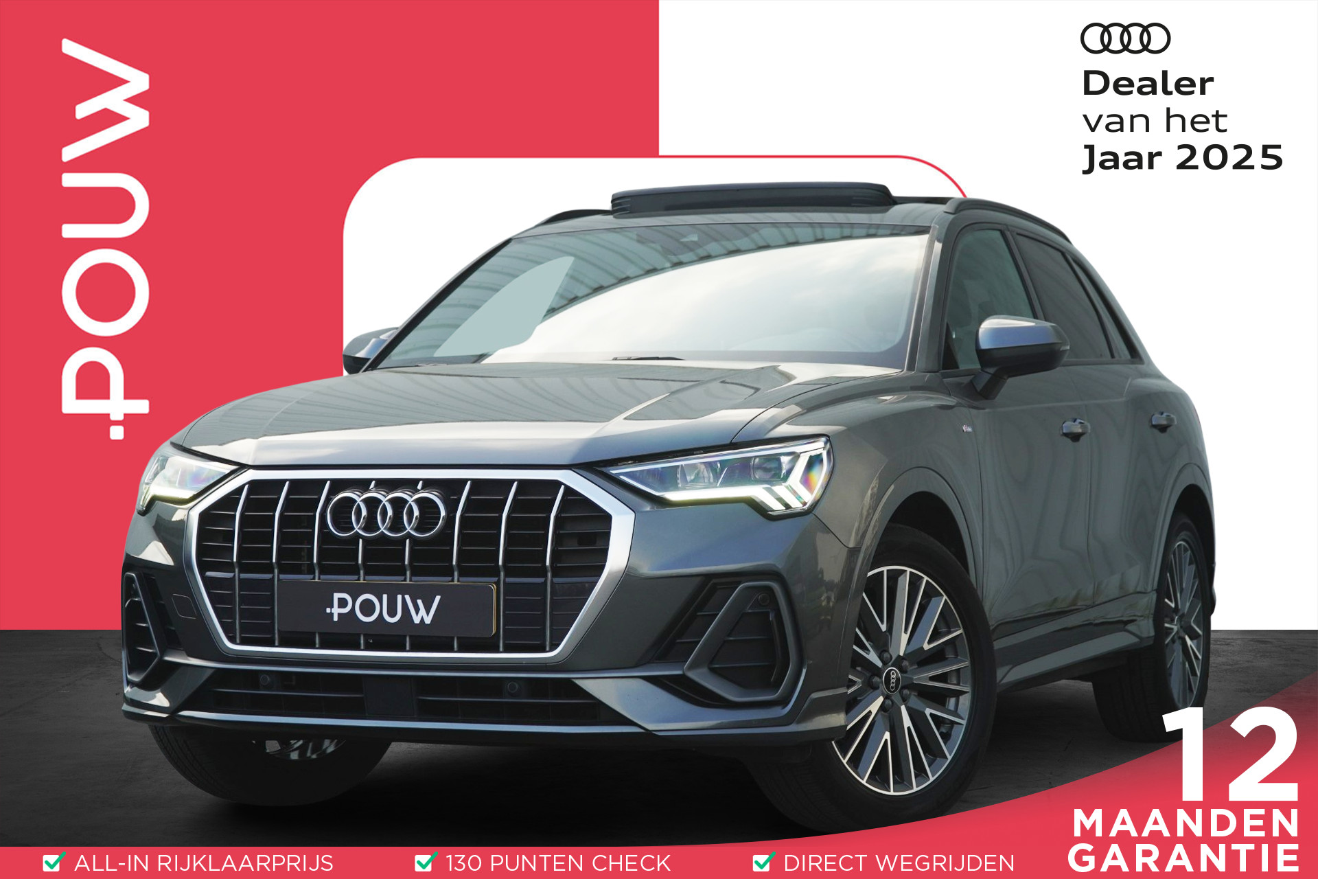 Audi Q3 35 TFSI 150pk S-tronic Pro Line S | Panoramadak | Trekhaak Wegklapbaar | Elektrisch Verstelbare Bestuurdersstoel