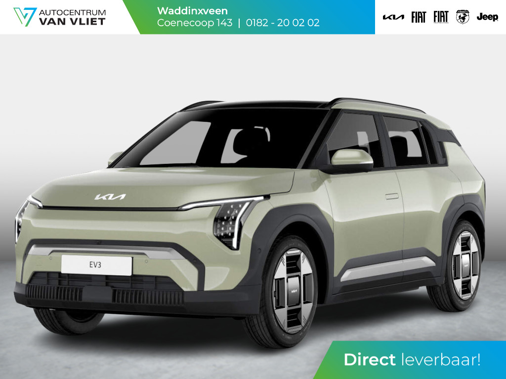 Kia EV3 Air 58.3 kWh ANWB Private Lease v.a. € 479,- | Uit voorraad leverbaar | Navi | 17" | Adapt. Cruise | Clima | PDC | Dakrails |
